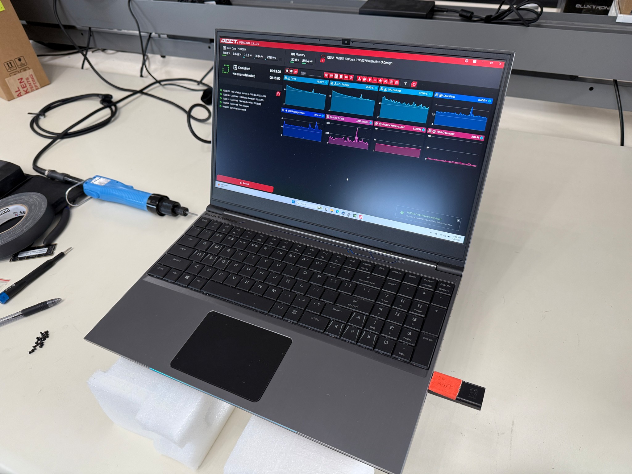 Eluktronics Mech-15 G2, Intel i7-8750H, RTX 2070 Max-Q, 8 GB Ram, 512 SSD