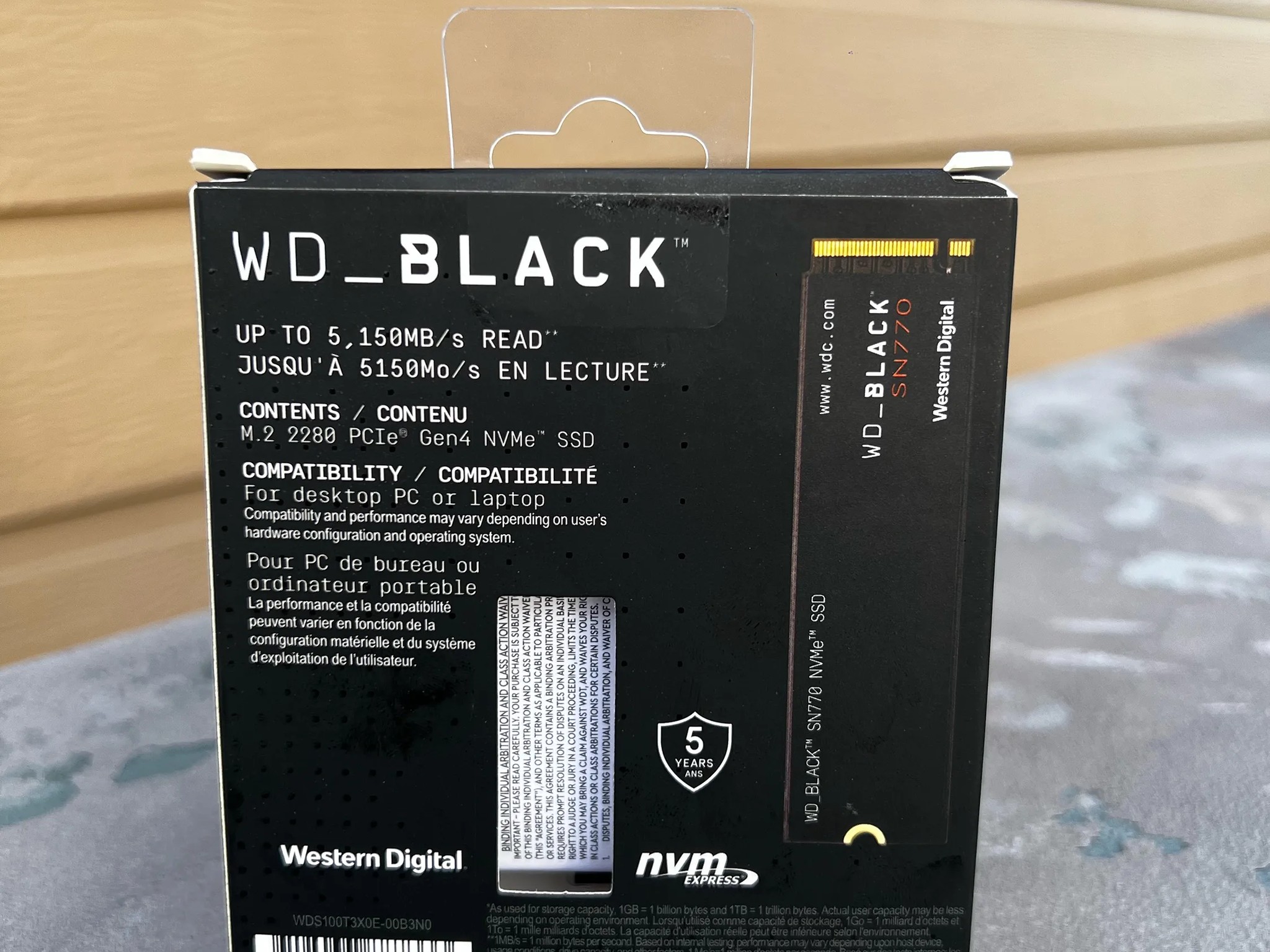 Western Digital WD_BLACK 1TB SN770 NVMe Internal Gaming SSD