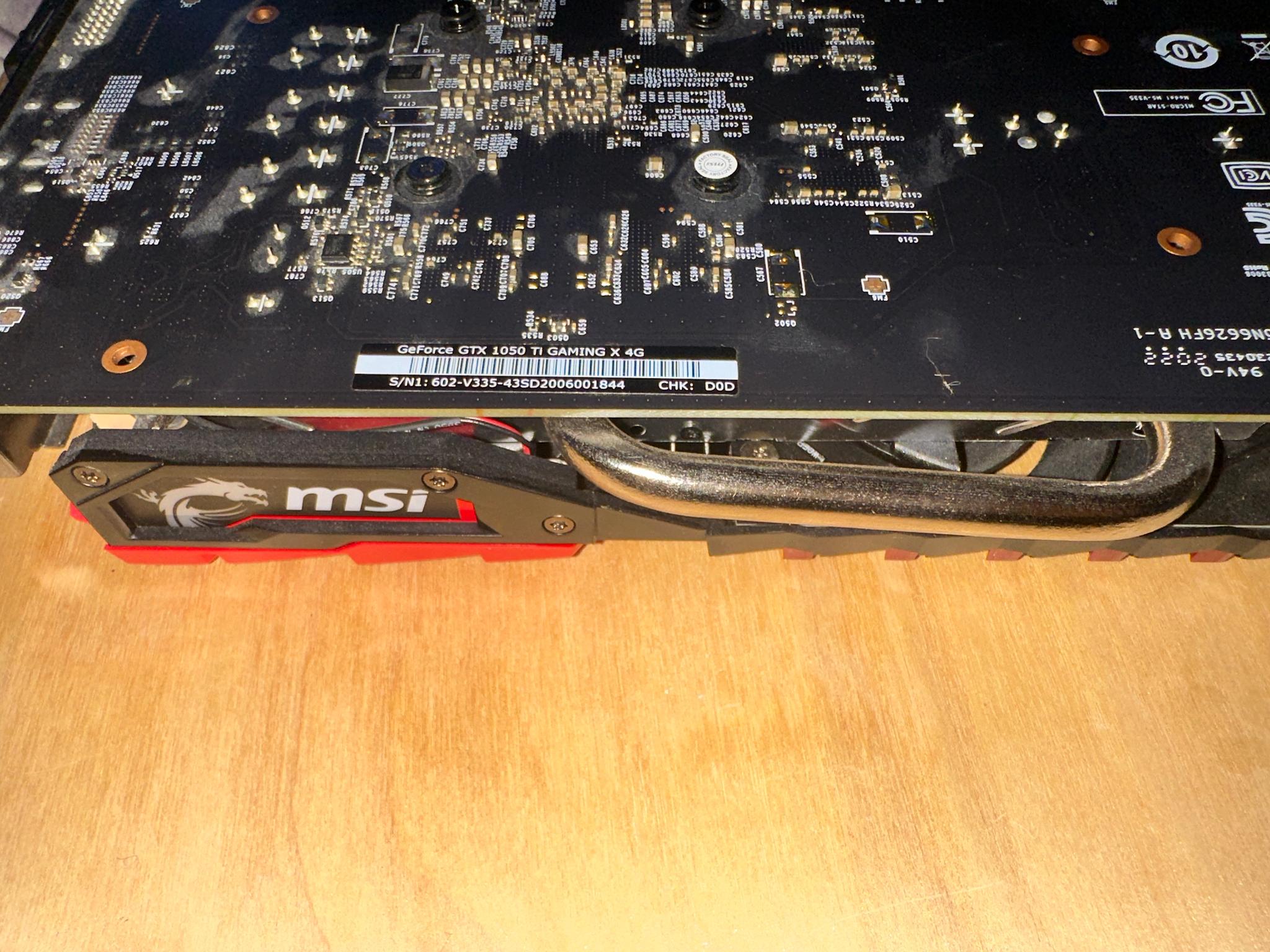 MSI GAMING X GTX1050TI 4 GB RGB GREAT CONDITION NEW THERMAL PASTE