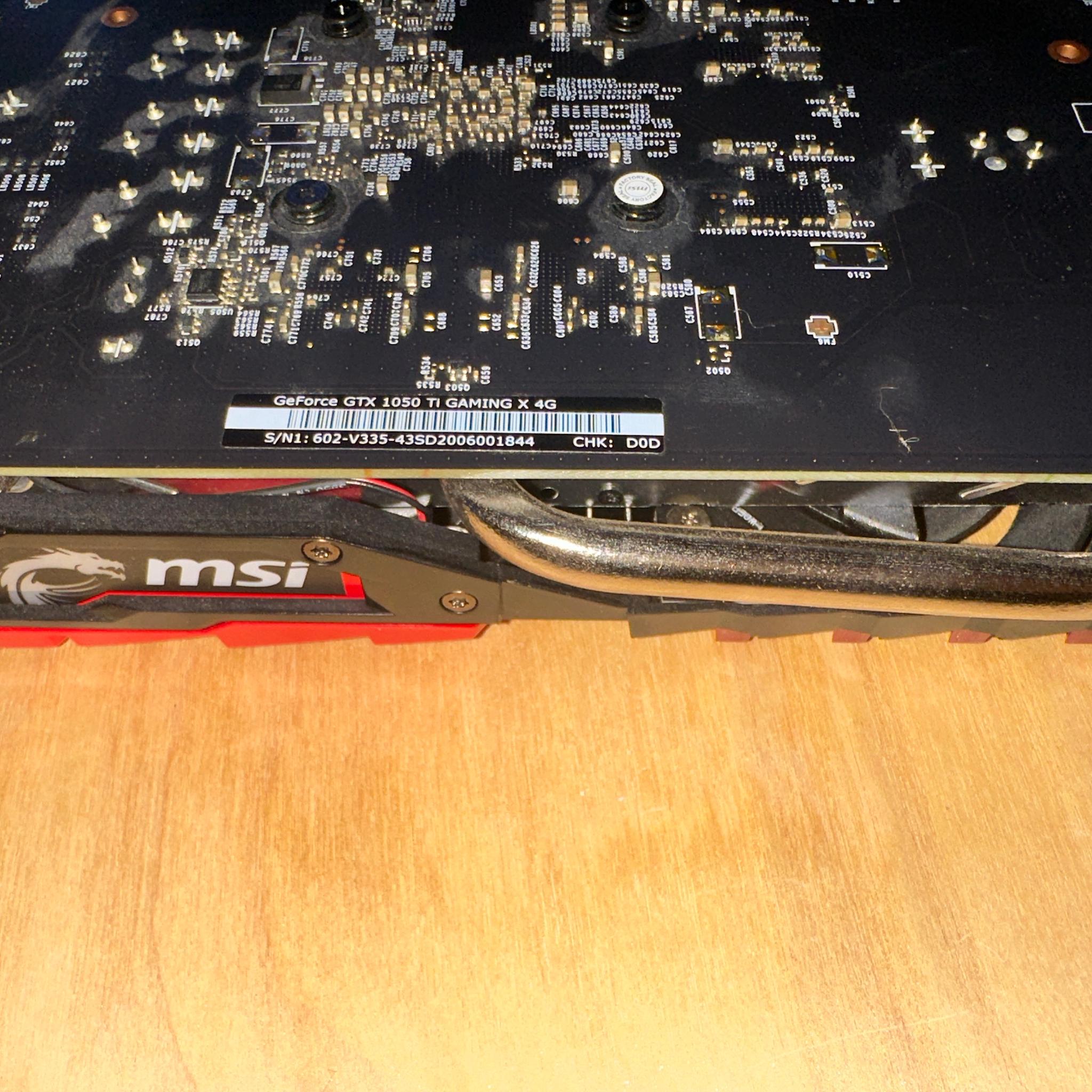 MSI GAMING X GTX1050TI 4 GB RGB GREAT CONDITION NEW THERMAL PASTE