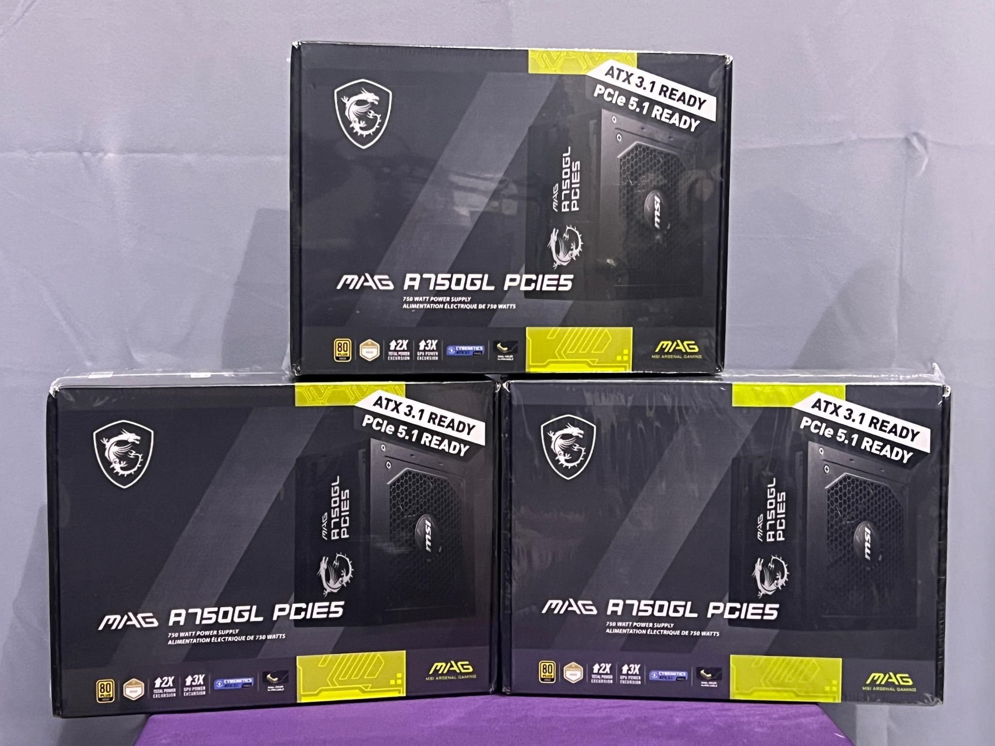 3x MSI Mag A750GL PCIE5 PSU 750W Fully Modular Power Supply 80+ Gold | FREE SHIPPING