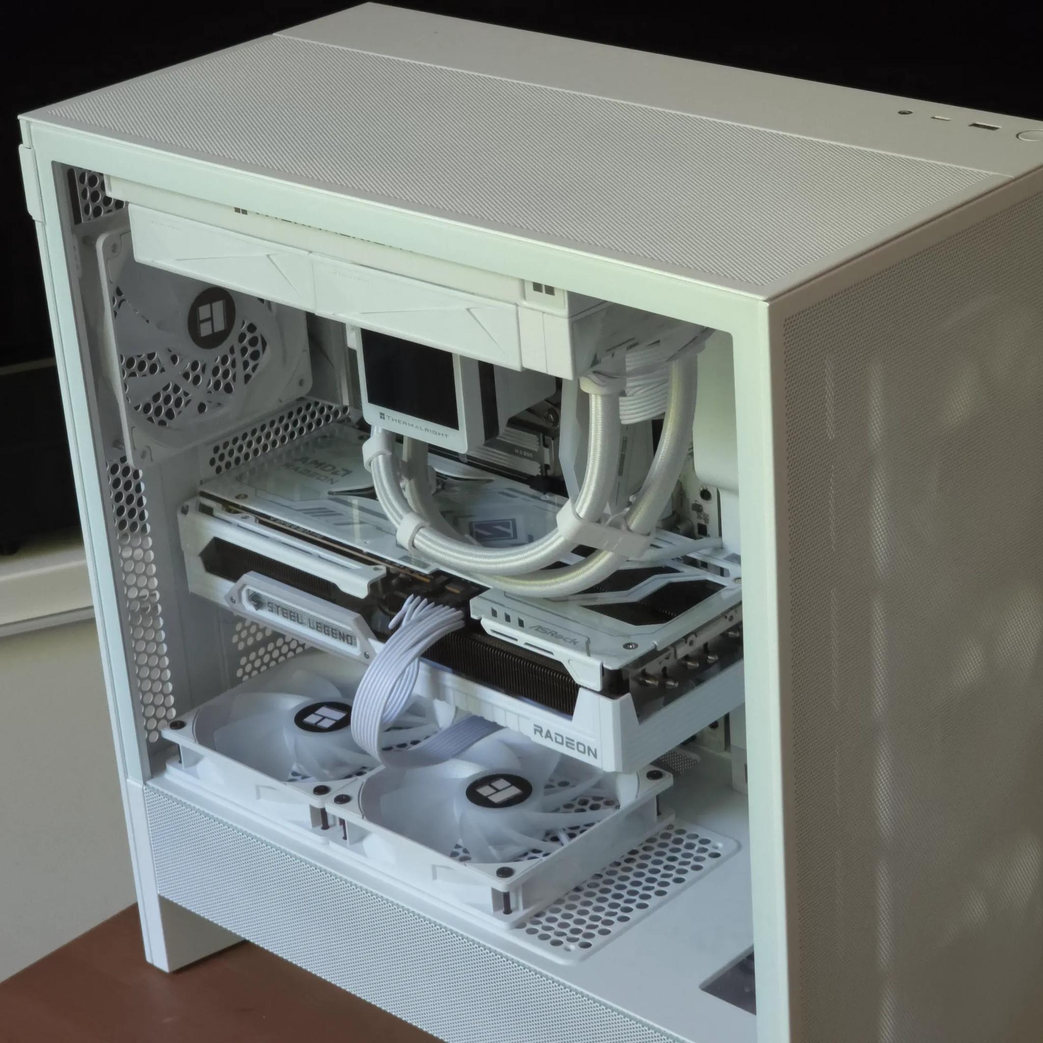 All AMD I All-White 4K Gaming PC | Ryzen 7 7800X3D | RX 9070 XT 16 GB | 32GB | 2TB | 2 Year Warranty
