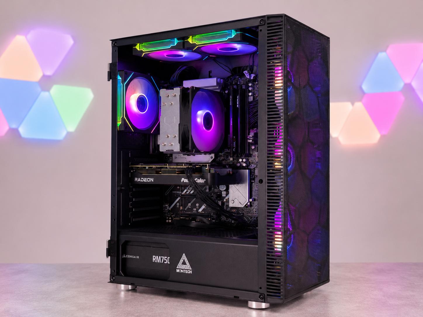 🌌🟣 GALACTIC Gaming PC | RX 9060 XT 16GB | Ryzen 5 9600x | 16GB | 1TB NVME | Free Shipping