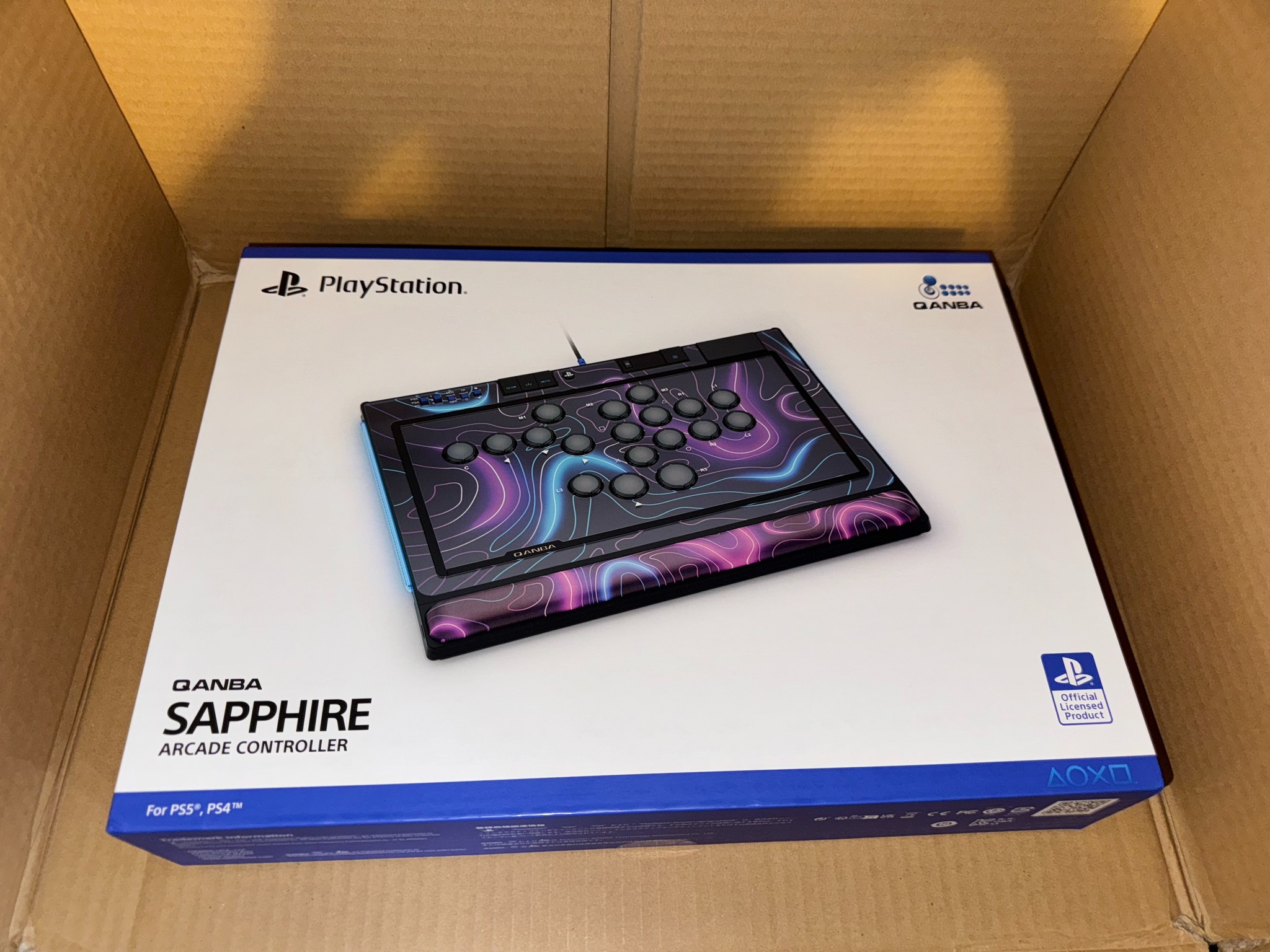 Qanba Sapphire S1 Leverless Arcade Controller Joystick for PlayStation 5 and PlayStation 4 and PC