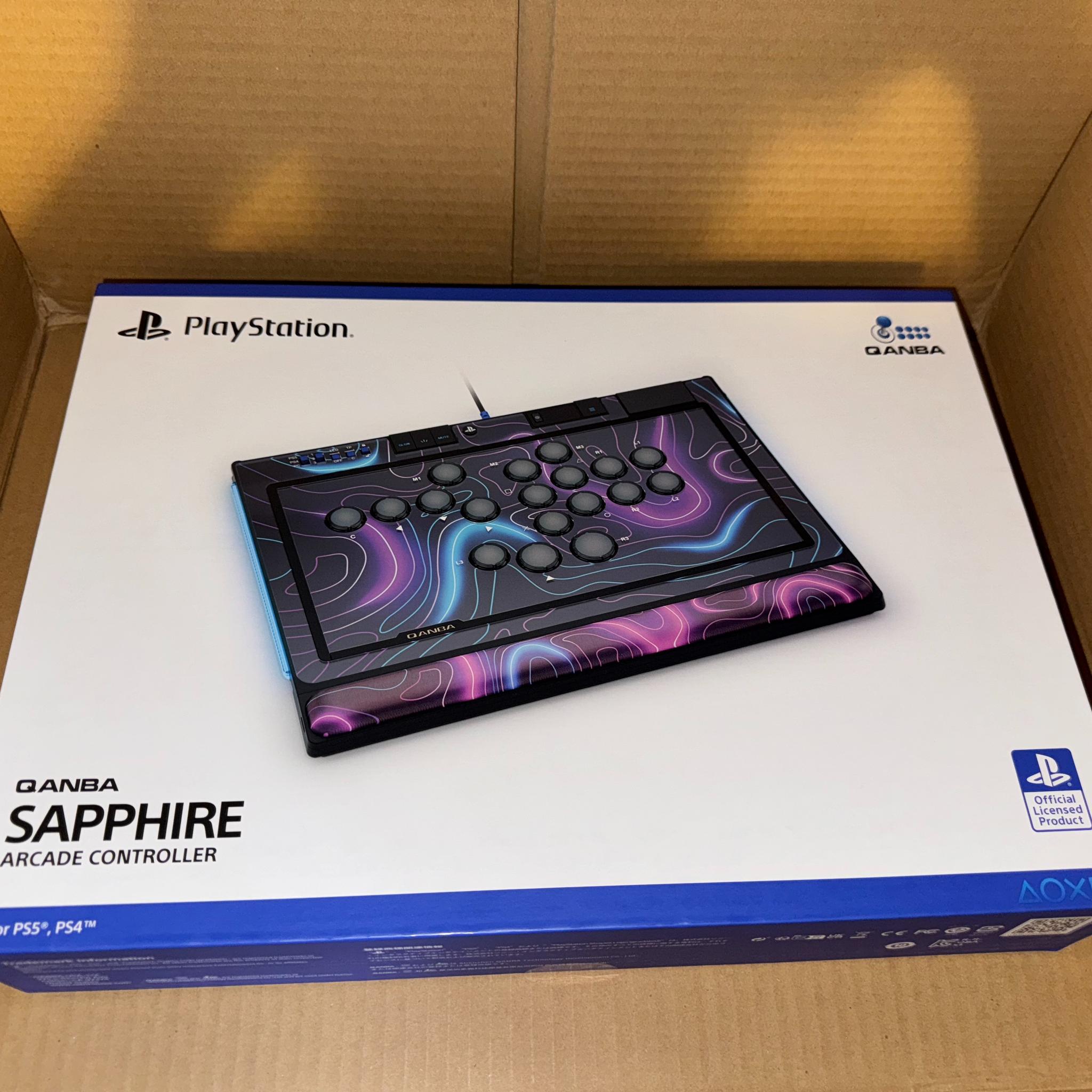 Qanba Sapphire S1 Leverless Arcade Controller Joystick for PlayStation 5 and PlayStation 4 and PC