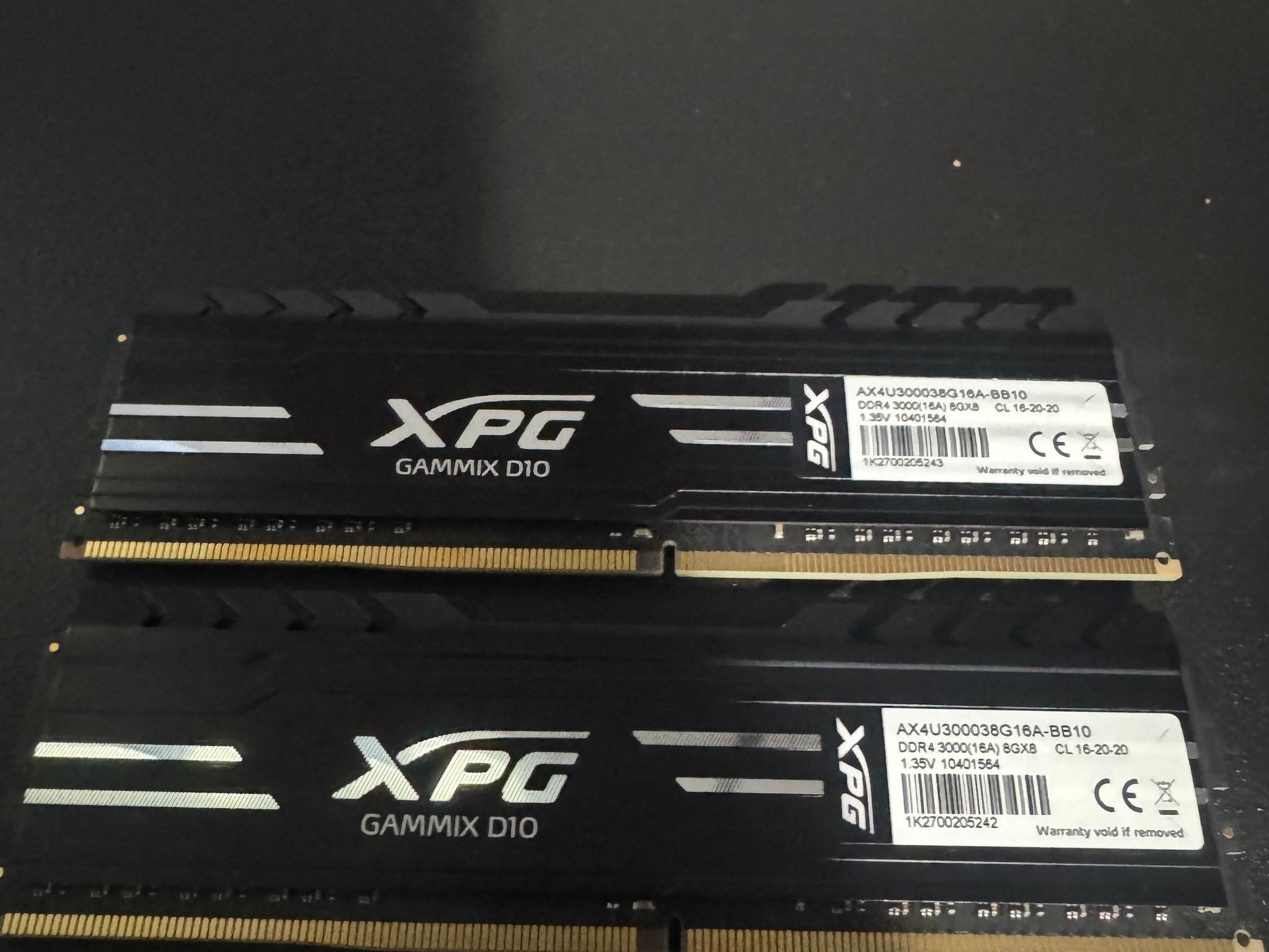 XPG Gammix D10 16GB (2x8GB) DDR4 3000MHz RAM Kit – Tested & Working