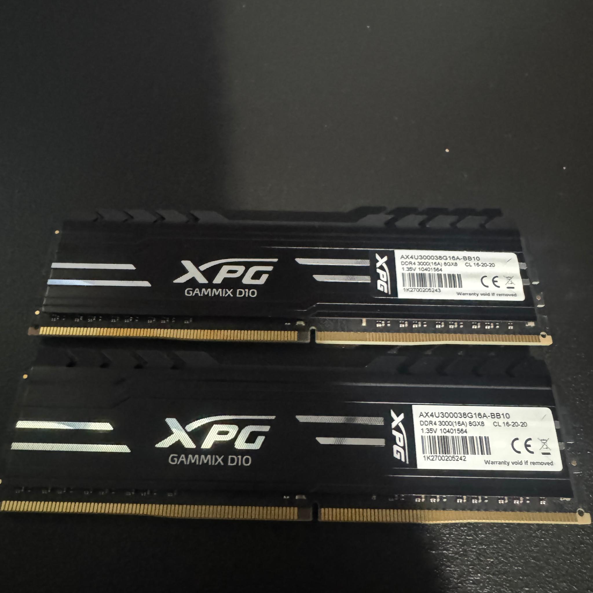 XPG Gammix D10 16GB (2x8GB) DDR4 3000MHz RAM Kit – Tested & Working