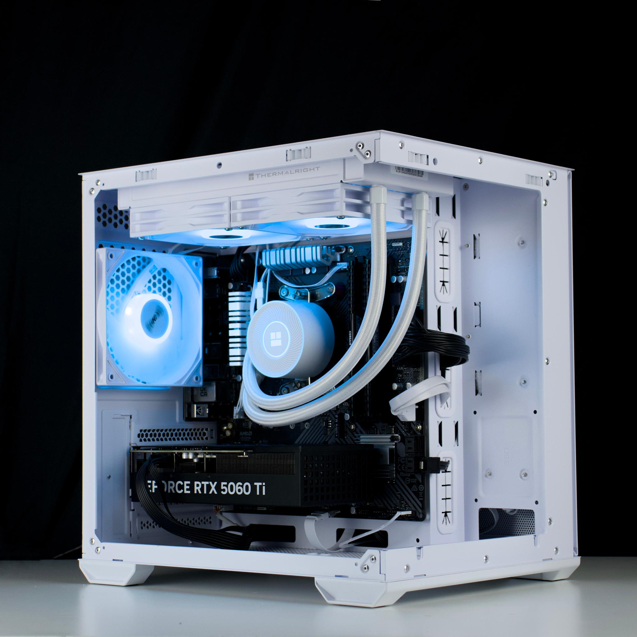 🧊❄️🧊 White Gaming PC – RTX 5060 TI, Ryzen 7 5700X, 32GB RAM, 1TB SSD - WiFi 🧊❄️🧊