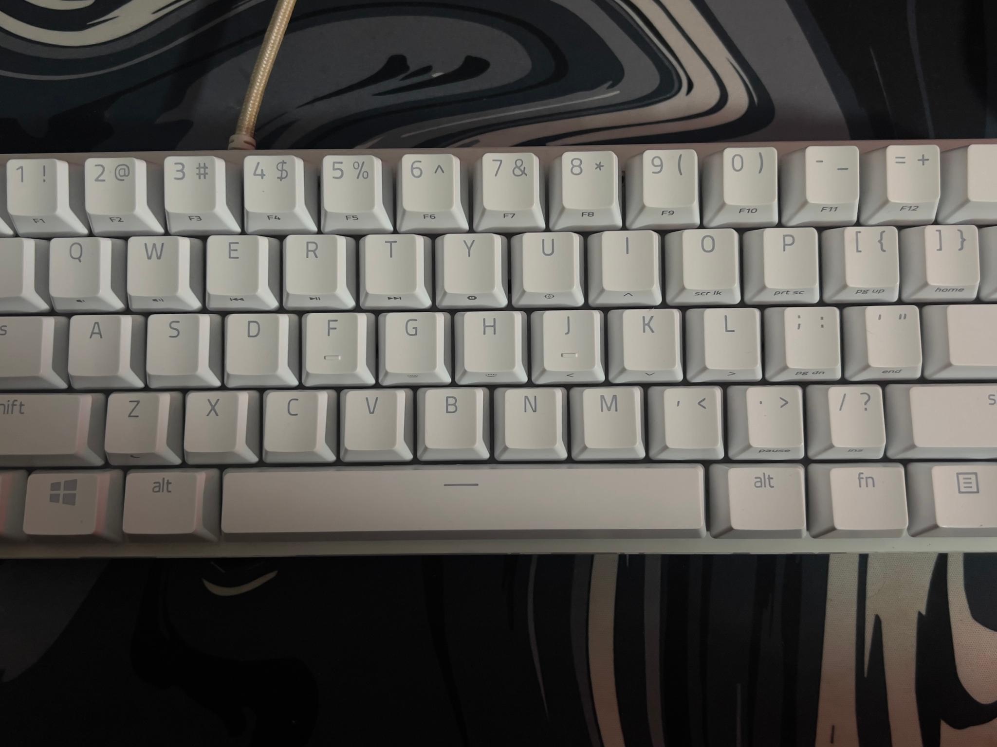 Razer Huntsman Mini Mercury White 60% Optical Keyboard – Foam Mod – Clean
