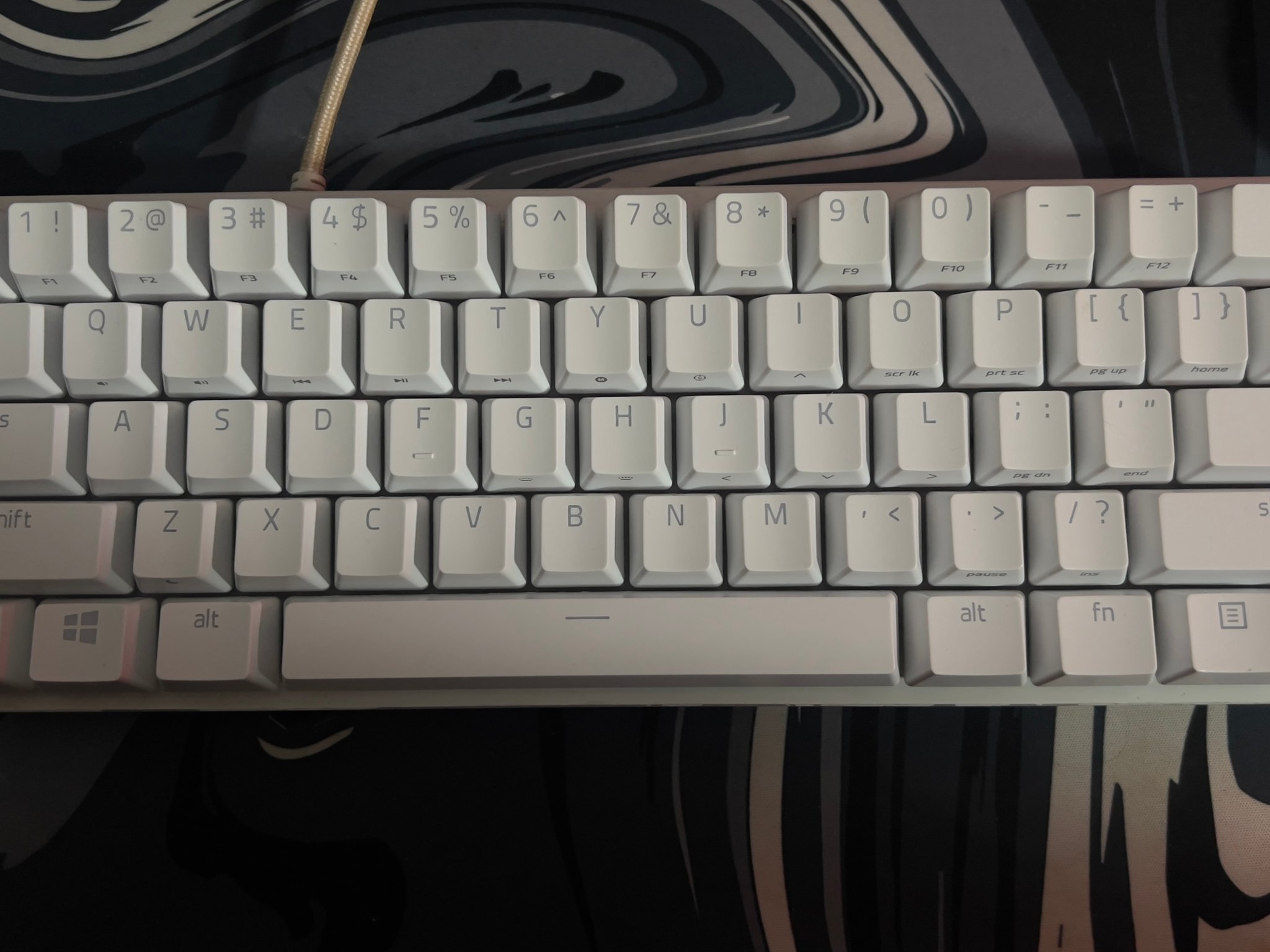Razer Huntsman Mini Mercury White 60% Optical Keyboard – Foam Mod – Clean