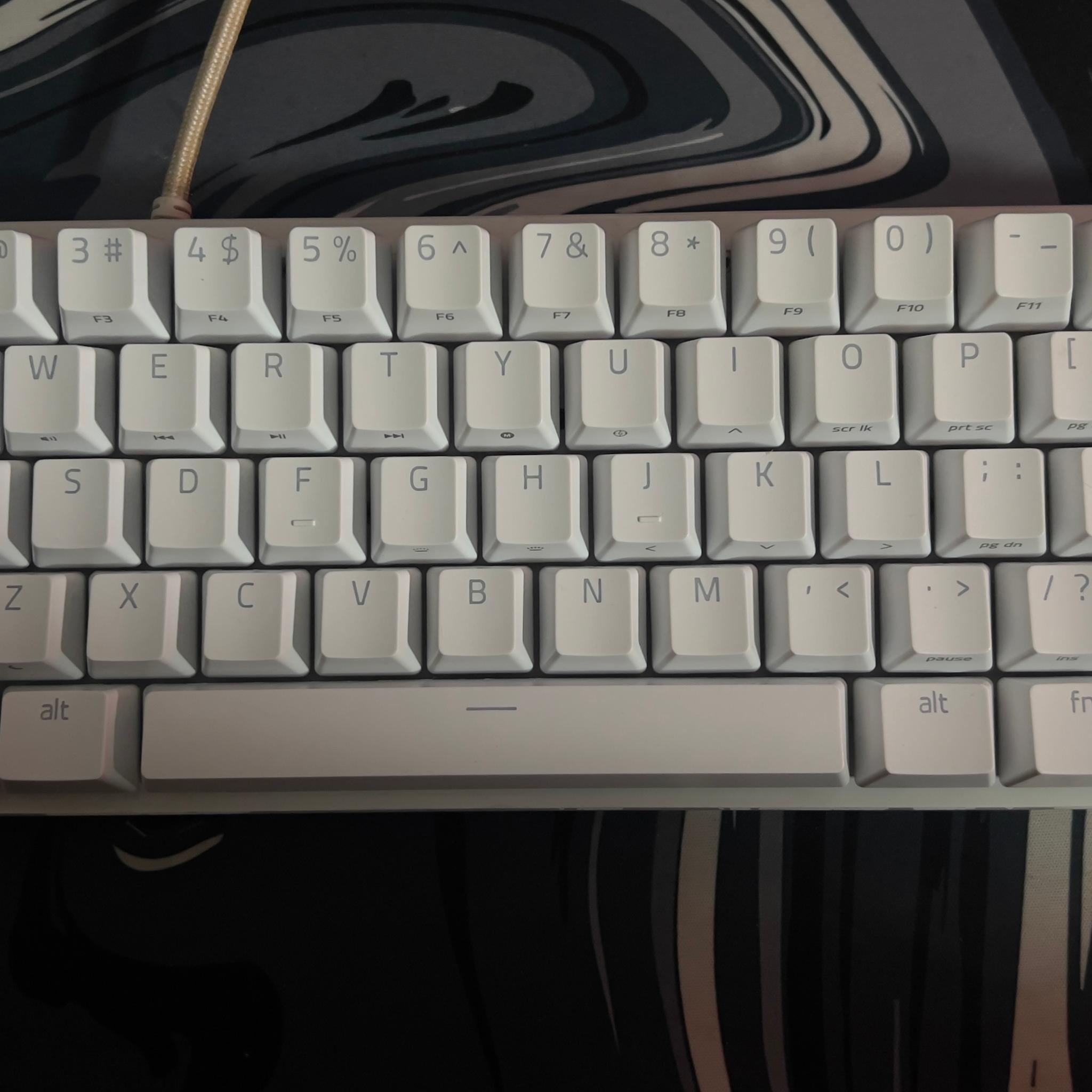 Razer Huntsman Mini Mercury White 60% Optical Keyboard – Foam Mod – Clean