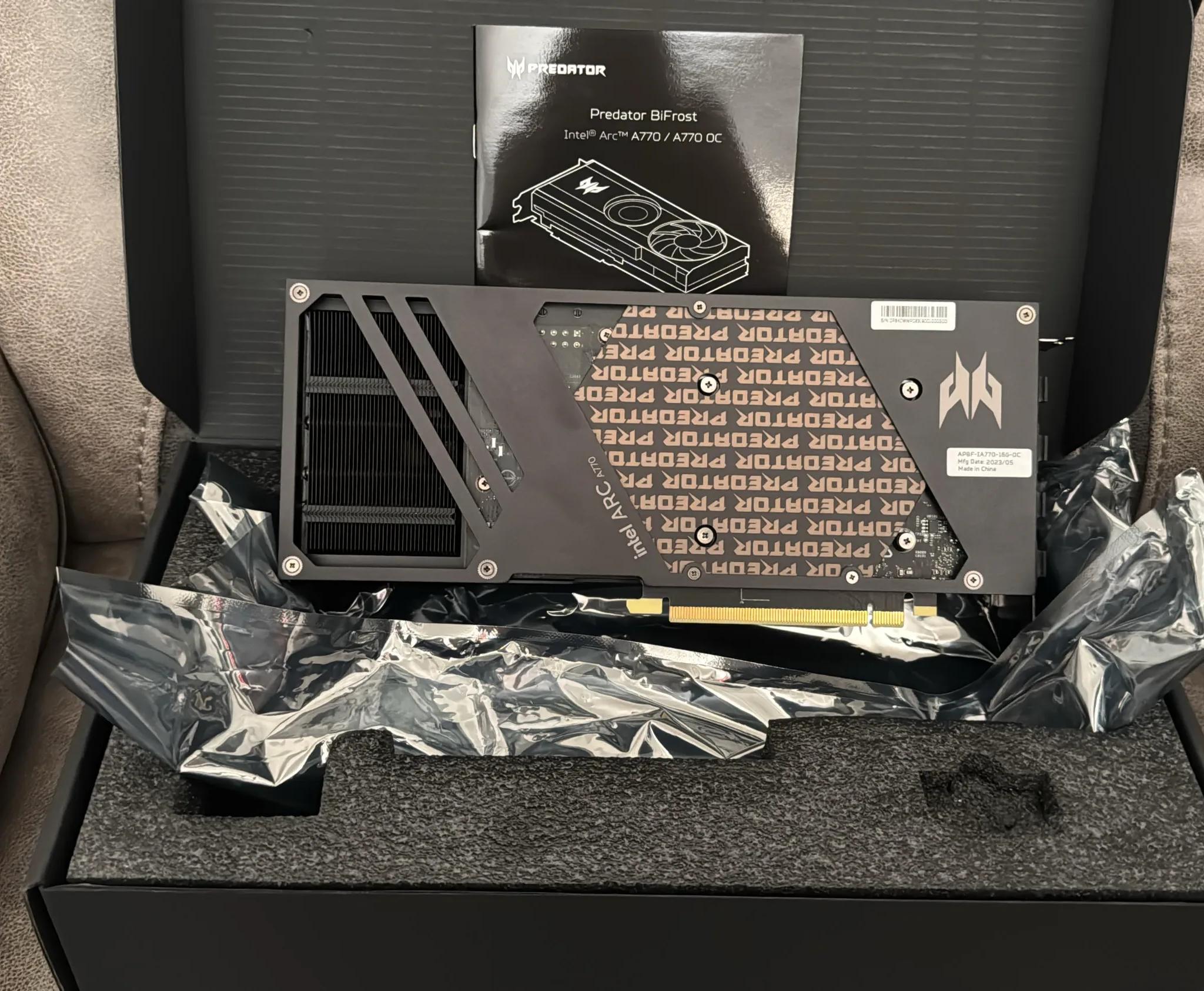 Intel ARC A770 16GB Acer Predator Bifrost