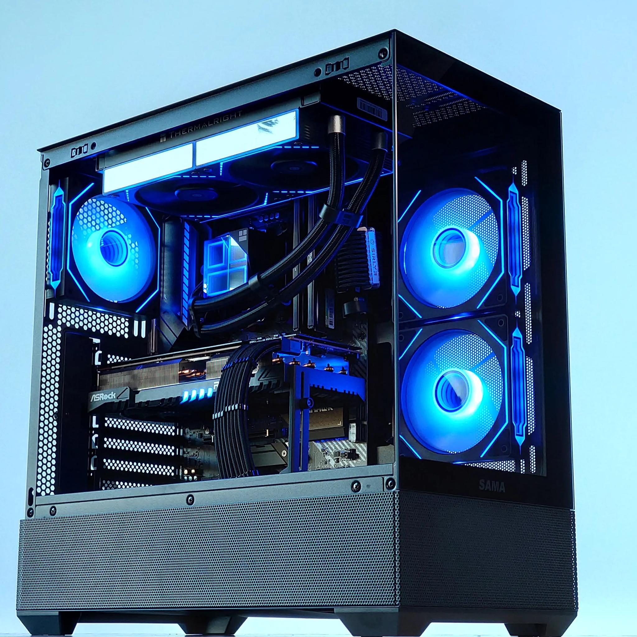 💧🧬Liquid Cooled Gaming PC🚀 AMD RX 7800 XT 16GB🚀AMD Ryzen 7 5700X3D 3D V-Cache🚀 32GB DDR4🚀1TB SSD