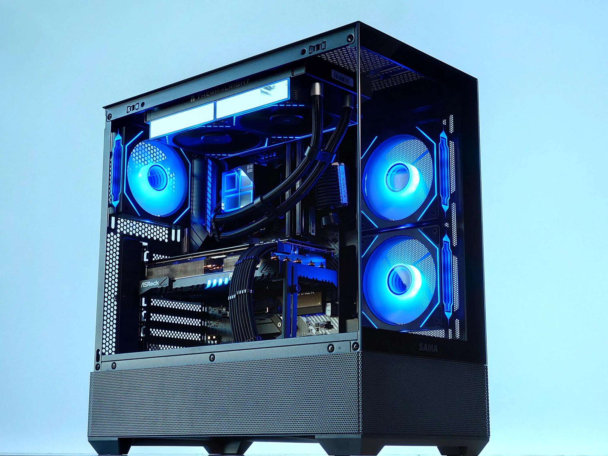 💧🧬Liquid Cooled Gaming PC🚀 AMD RX 7800 XT 16GB🚀AMD Ryzen 7 5700X3D 3D V-Cache🚀 32GB DDR4🚀1TB SSD
