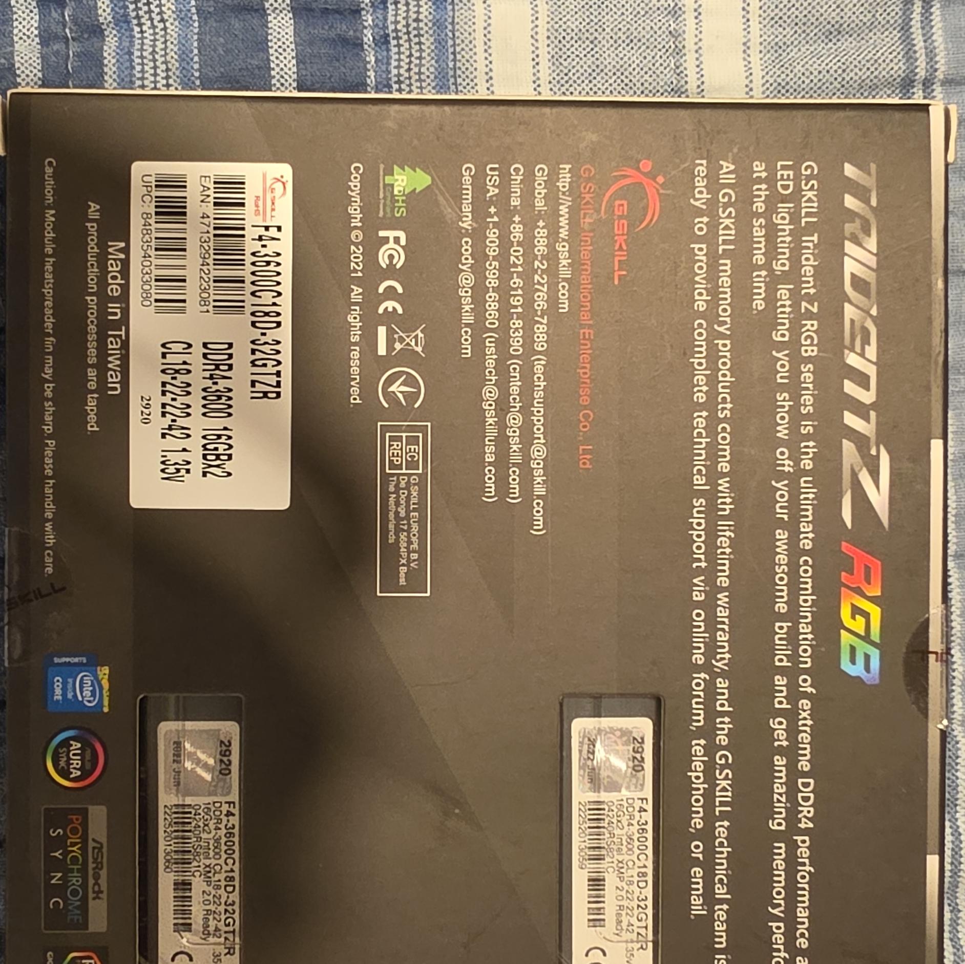 Trident z rgb 3600