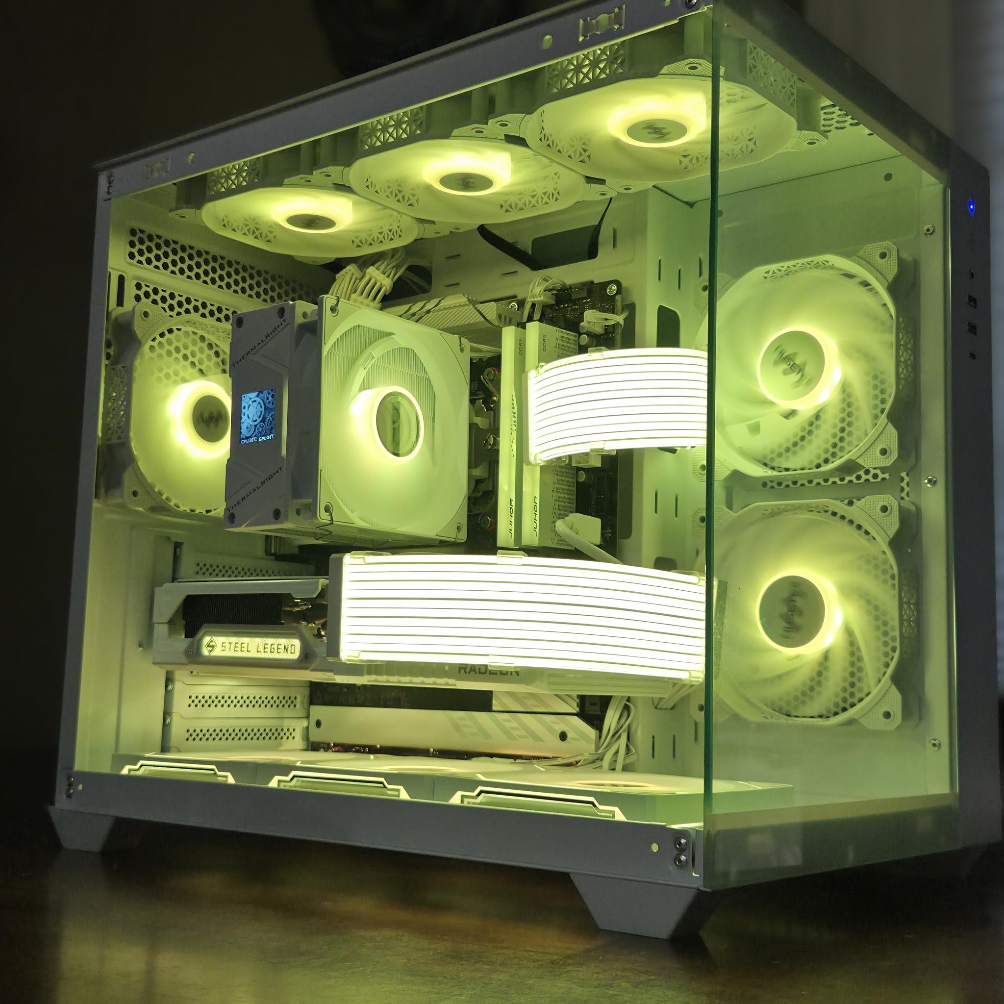 White Spectre! 👻 | Ryzen 5 9600X | RX 9070 XT | 32GB DDR5 6000 | Display on Cooler!