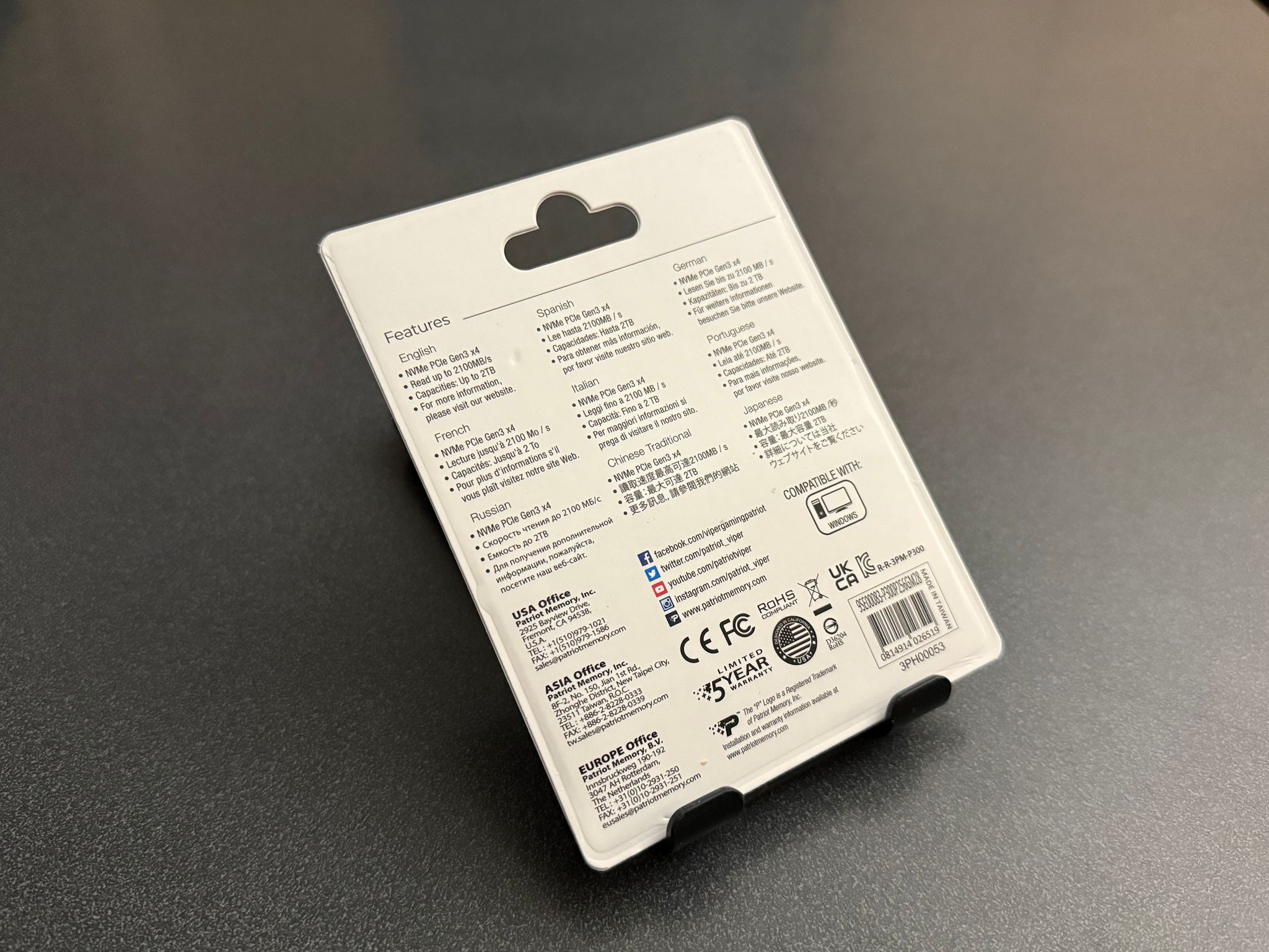 NEW 256GB Patriot P300 NVMe M.2 SSD