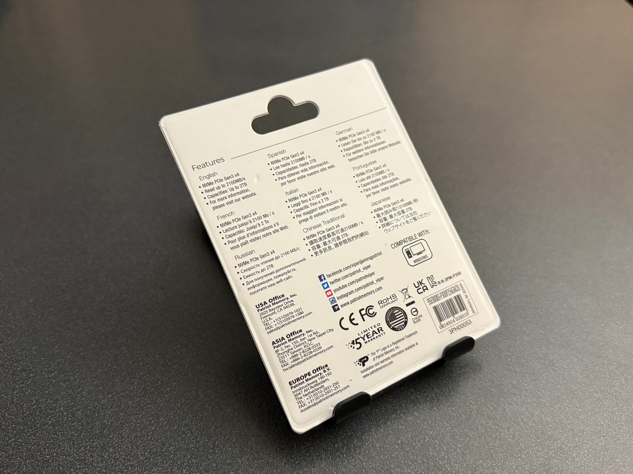 NEW 256GB Patriot P300 NVMe M.2 SSD