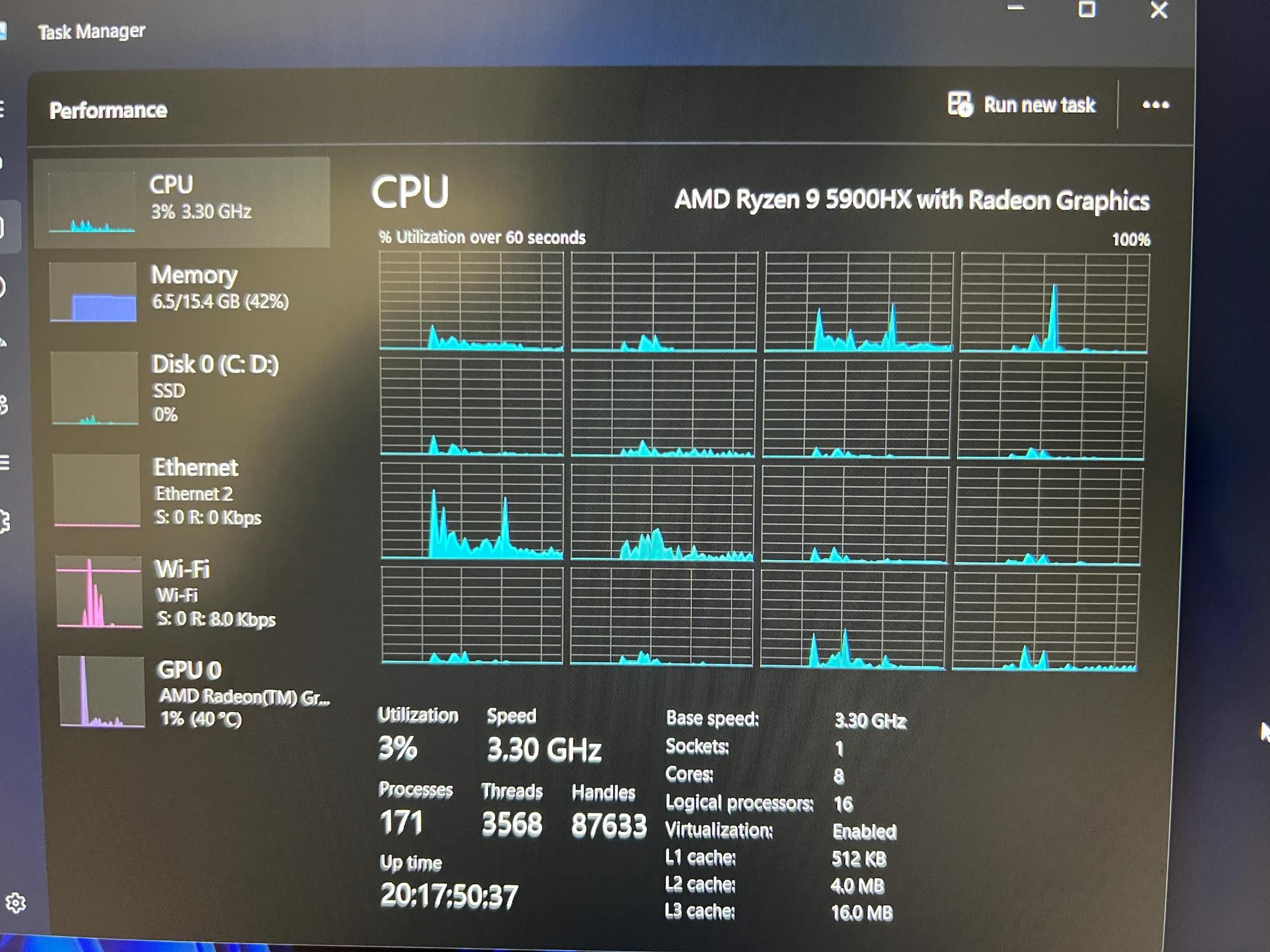 Asus Zenbook 14 AMD Ryzen 5900x 16GB RAM 1TB Gray
