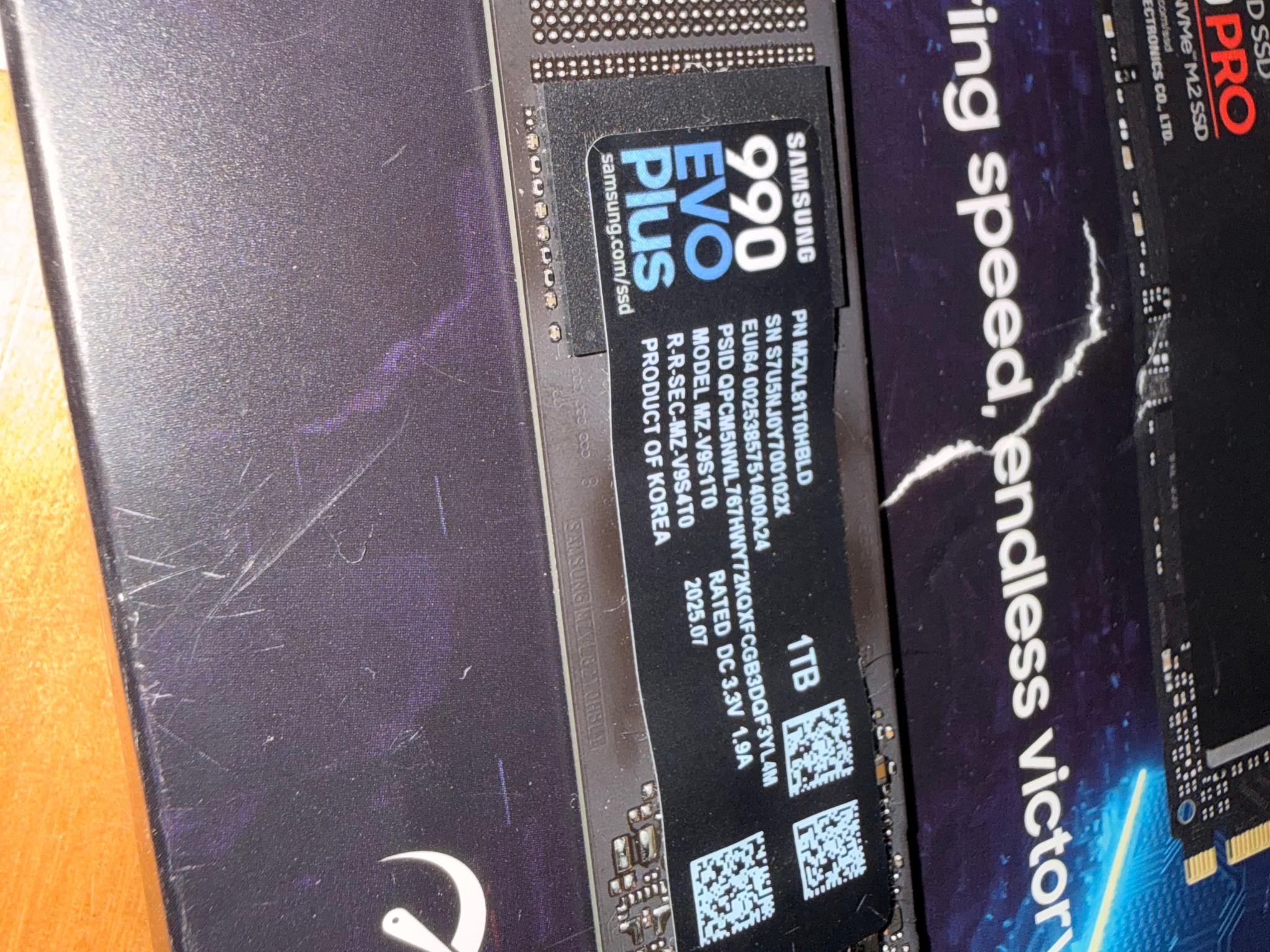 Samsung 990 EVO Plus 1TB pciE 4.0 m2 SSD
