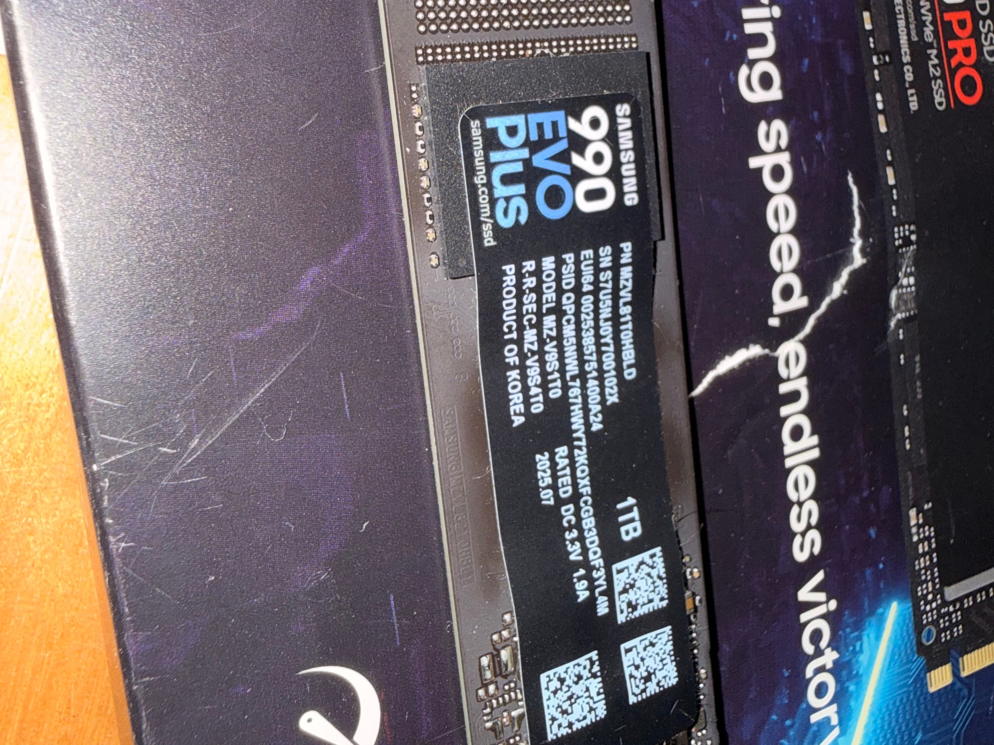 Samsung 990 EVO Plus 1TB pciE 4.0 m2 SSD