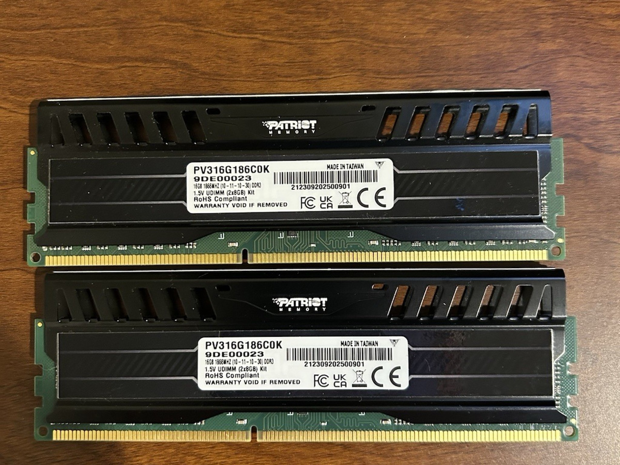 Patriot PV316G186C0K Viper 3 Black Mamba 16GB 2x8GB (Dual Channel) DDR3 1866MHz