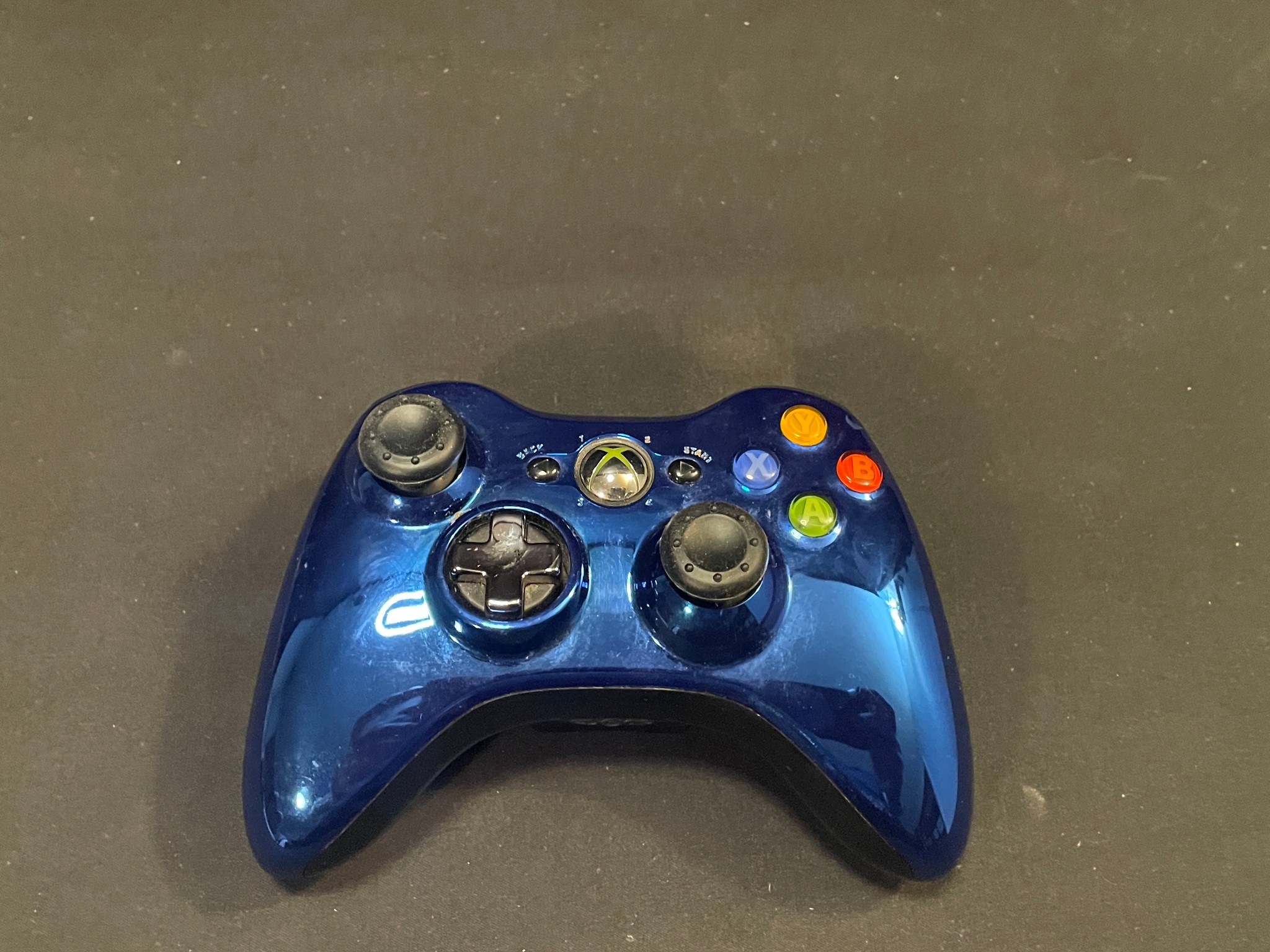 RARE Limited Edition Blue Chrome Xbox 360 Controller