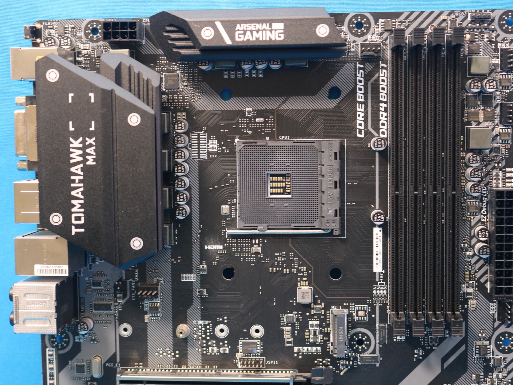 MSI B450 Tomahawk Max AMD Socket AM4 DDR4 ATX Desktop Motherboard No I/O Shield MS-7C02 VER: 1.0