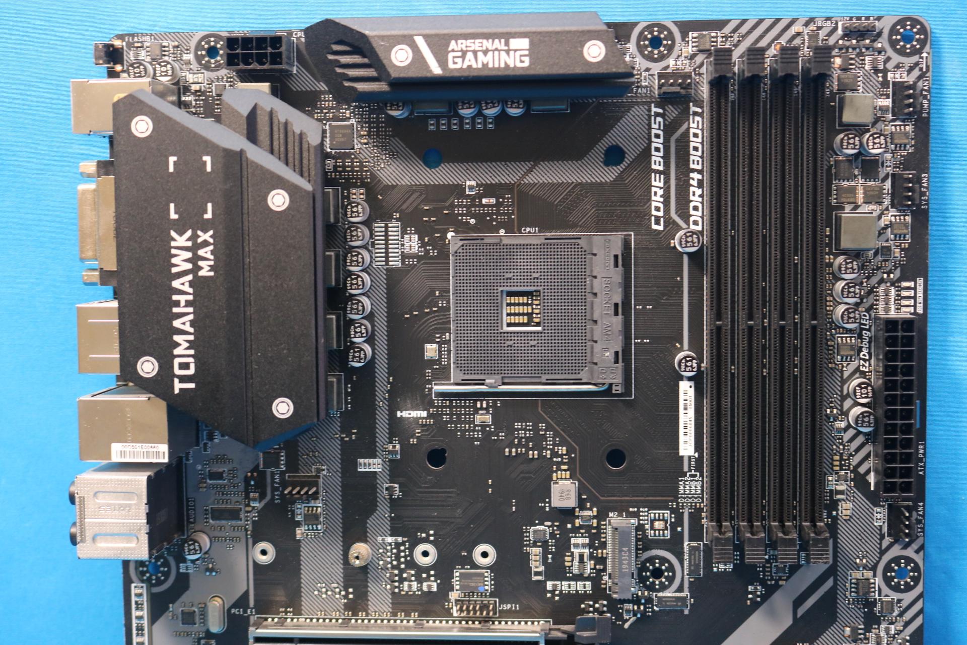 MSI B450 Tomahawk Max AMD Socket AM4 DDR4 ATX Desktop Motherboard No I/O Shield MS-7C02 VER: 1.0