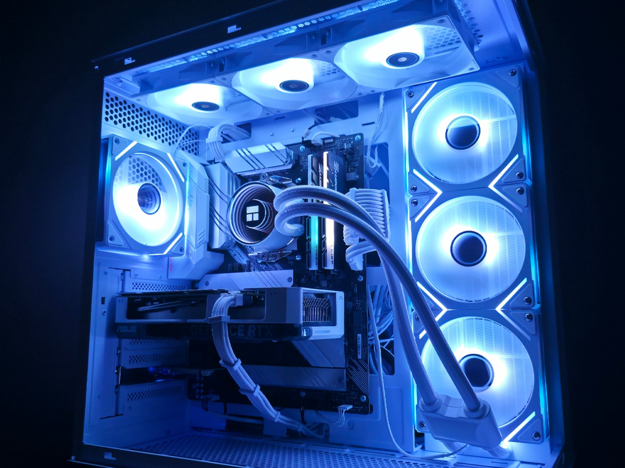 Custom All-White Gaming PC - Ryzen 9 5900X, RTX 4060 Ti, 32GB Trident Z RGB, 1TB 980 Pro