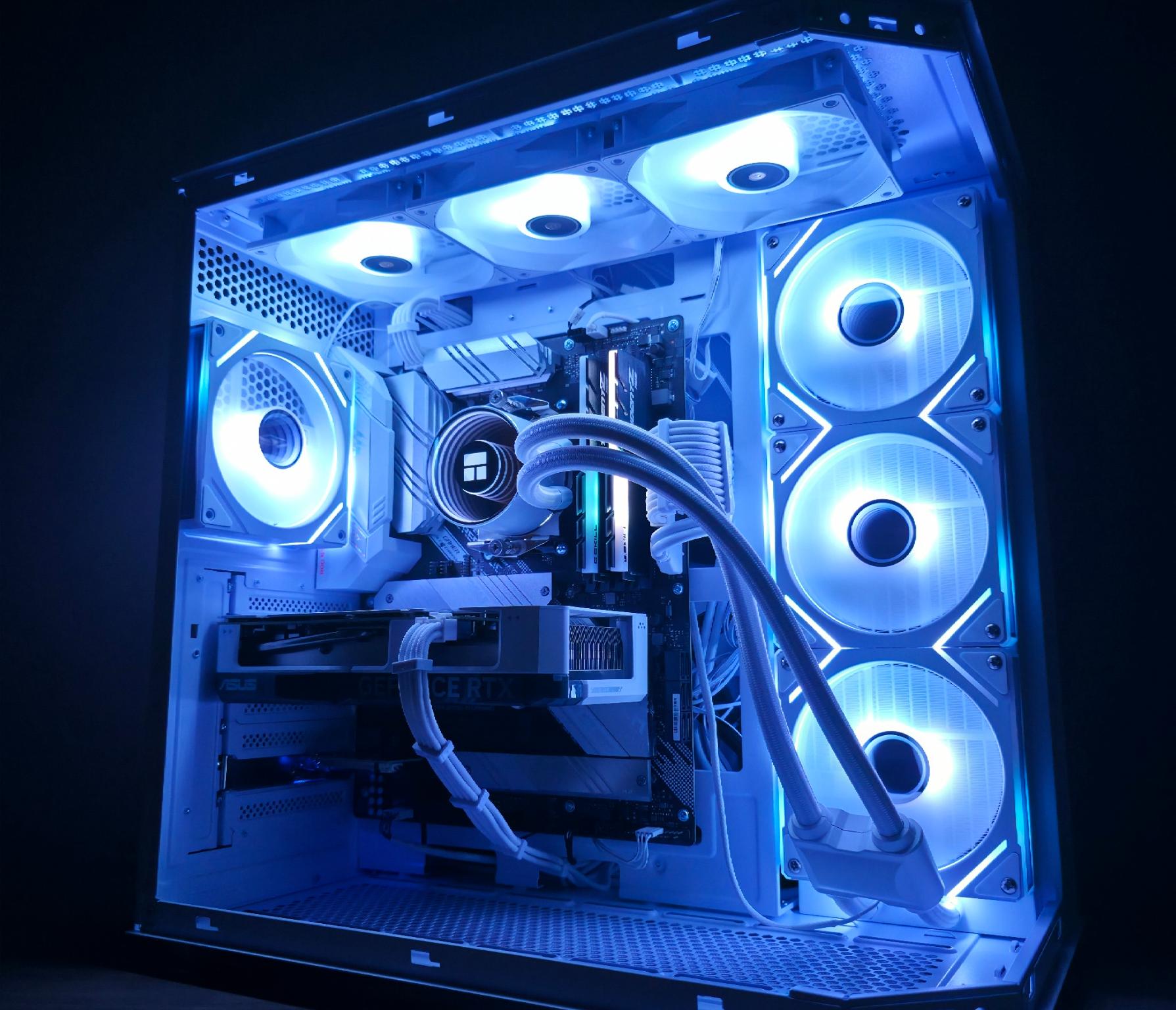 Custom All-White Gaming PC - Ryzen 9 5900X, RTX 4060 Ti, 32GB Trident Z RGB, 1TB 980 Pro
