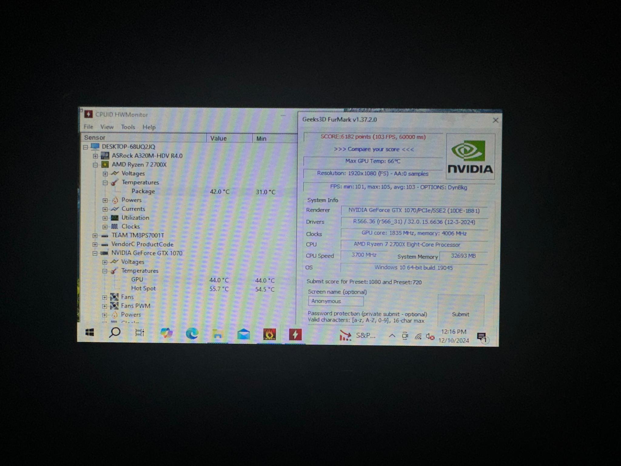 RYZEN 7 2700x, GTX 1070, 32gb Ram ARGB GAMING PC