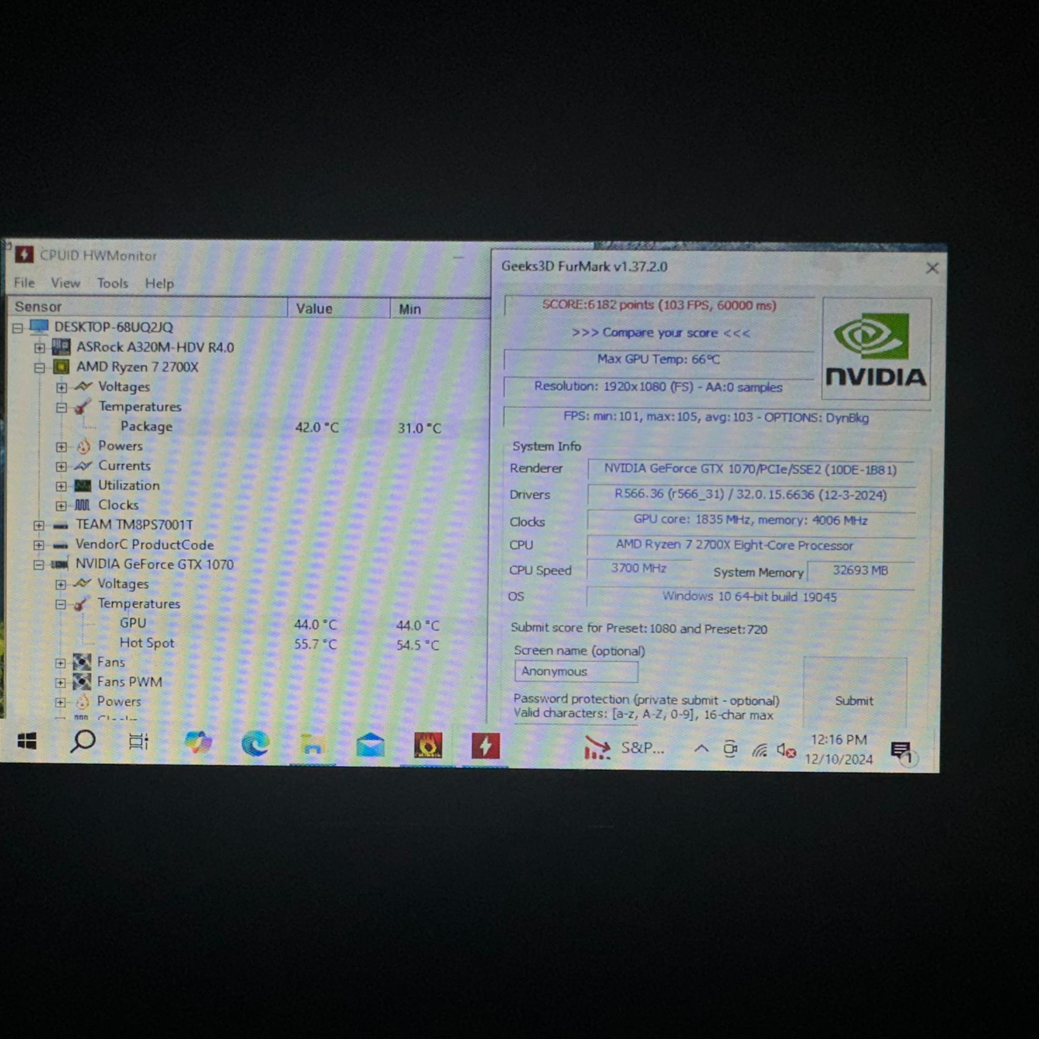 RYZEN 7 2700x, GTX 1070, 32gb Ram ARGB GAMING PC