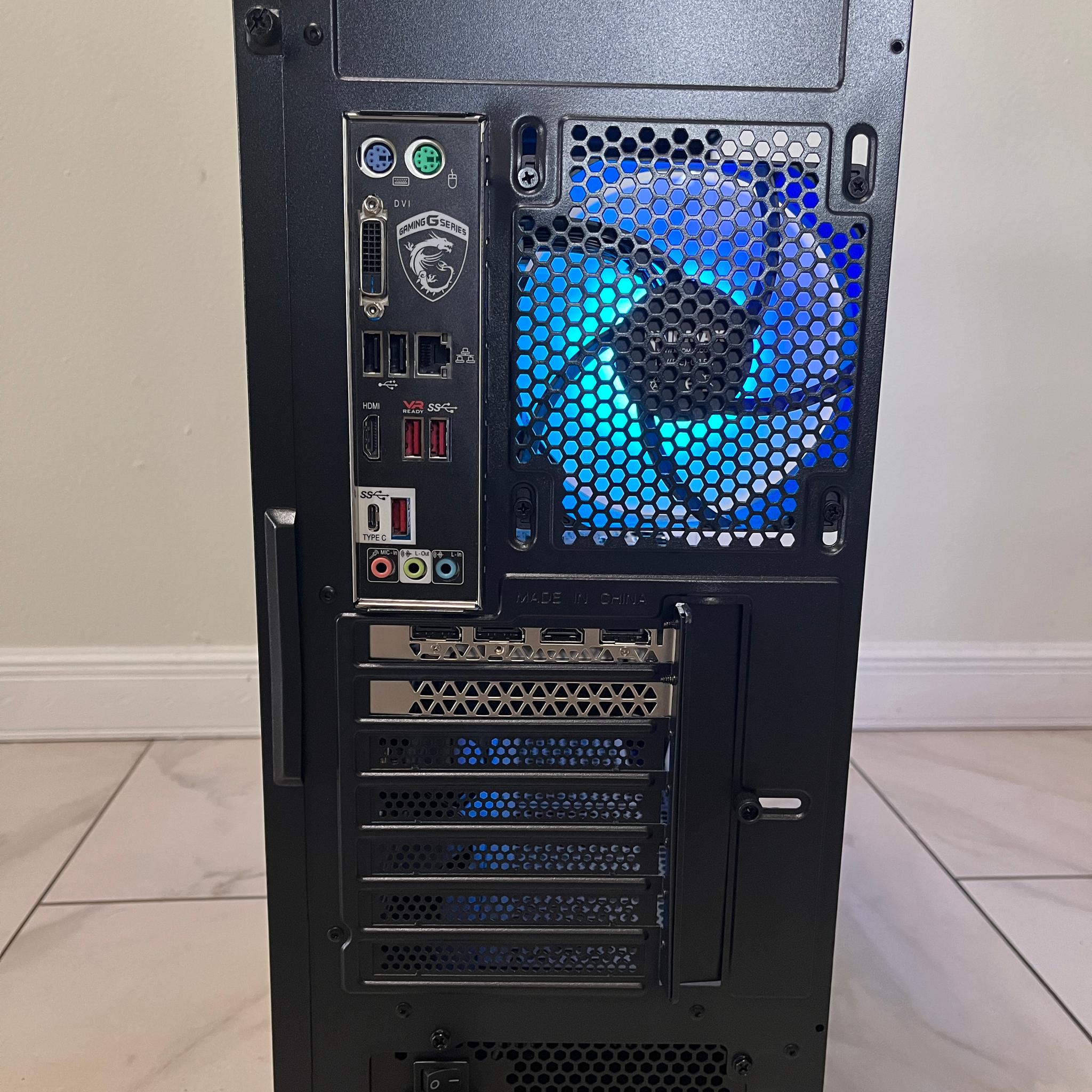 NVIDIA RTX 2060 Super, Intel Core i5-7400, 16GB RAM, 878GB Storage, RGB Gaming PC w/ Wi-Fi & BT