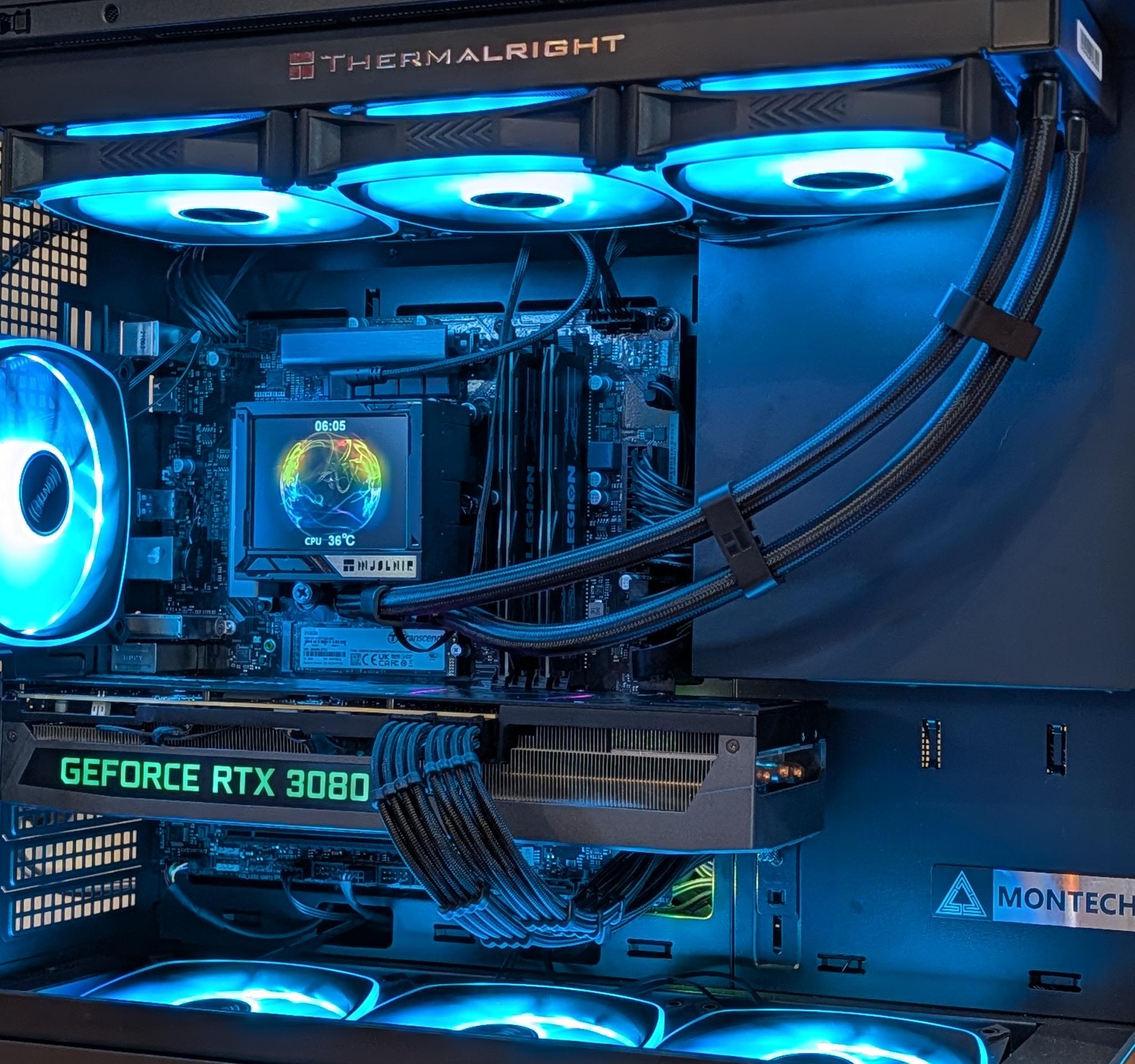 🌈 Intel Core i7-11700K + RTX 3080 Gaming PC | 1440p & 1080p Powerhouse | RGB + LCD AIO