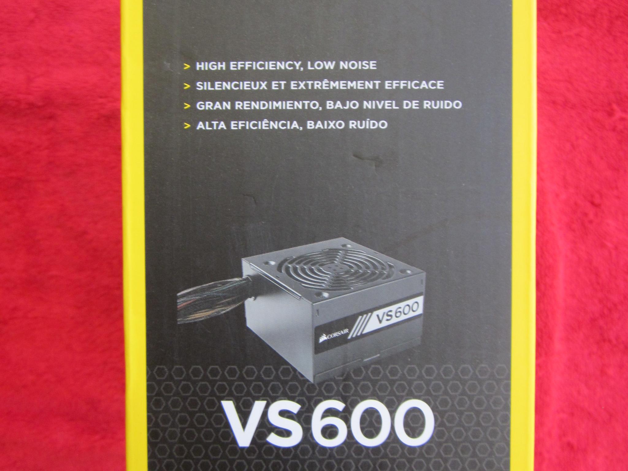 NEW! CORSAIR VS600 80 PLUS 600W Power Supply