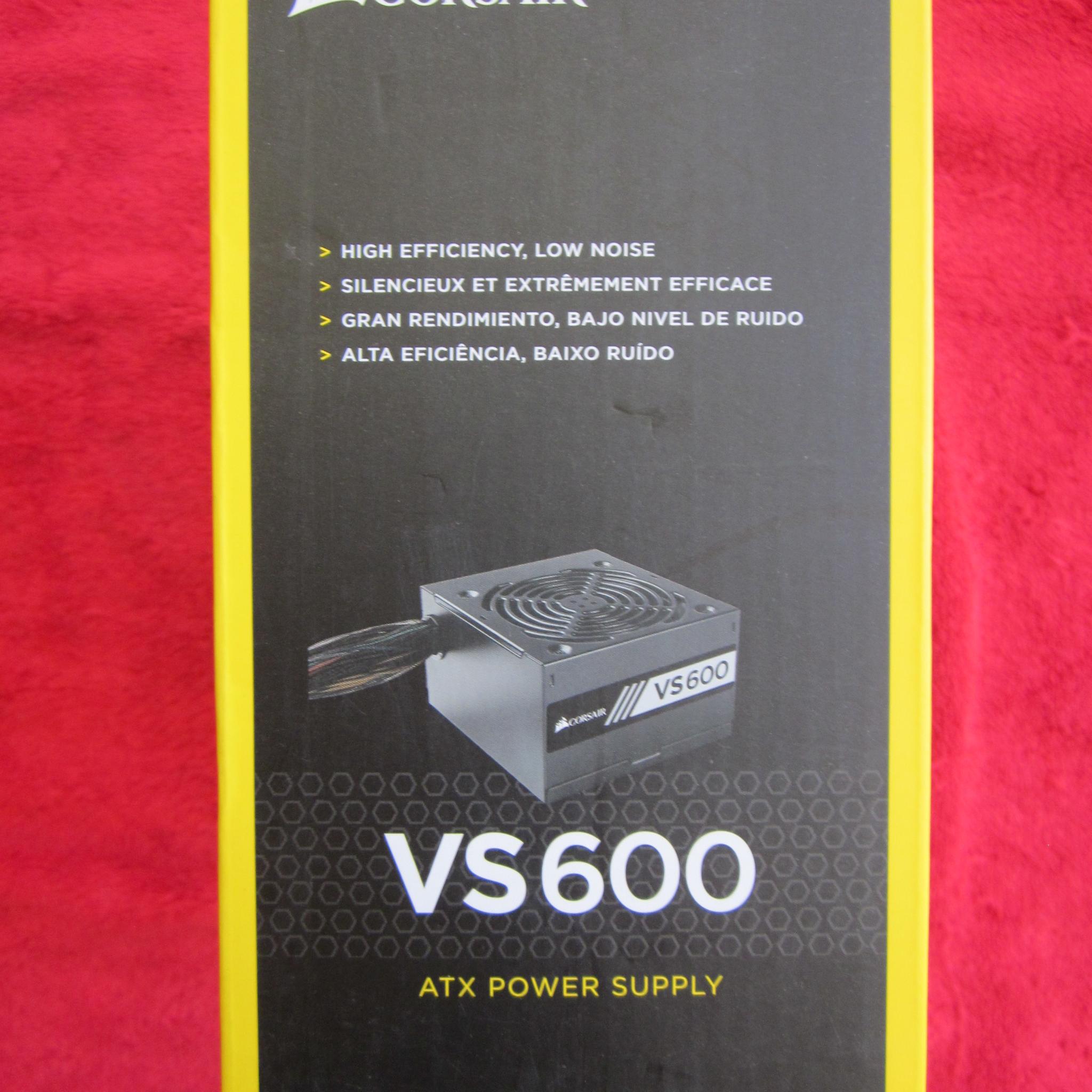 NEW! CORSAIR VS600 80 PLUS 600W Power Supply