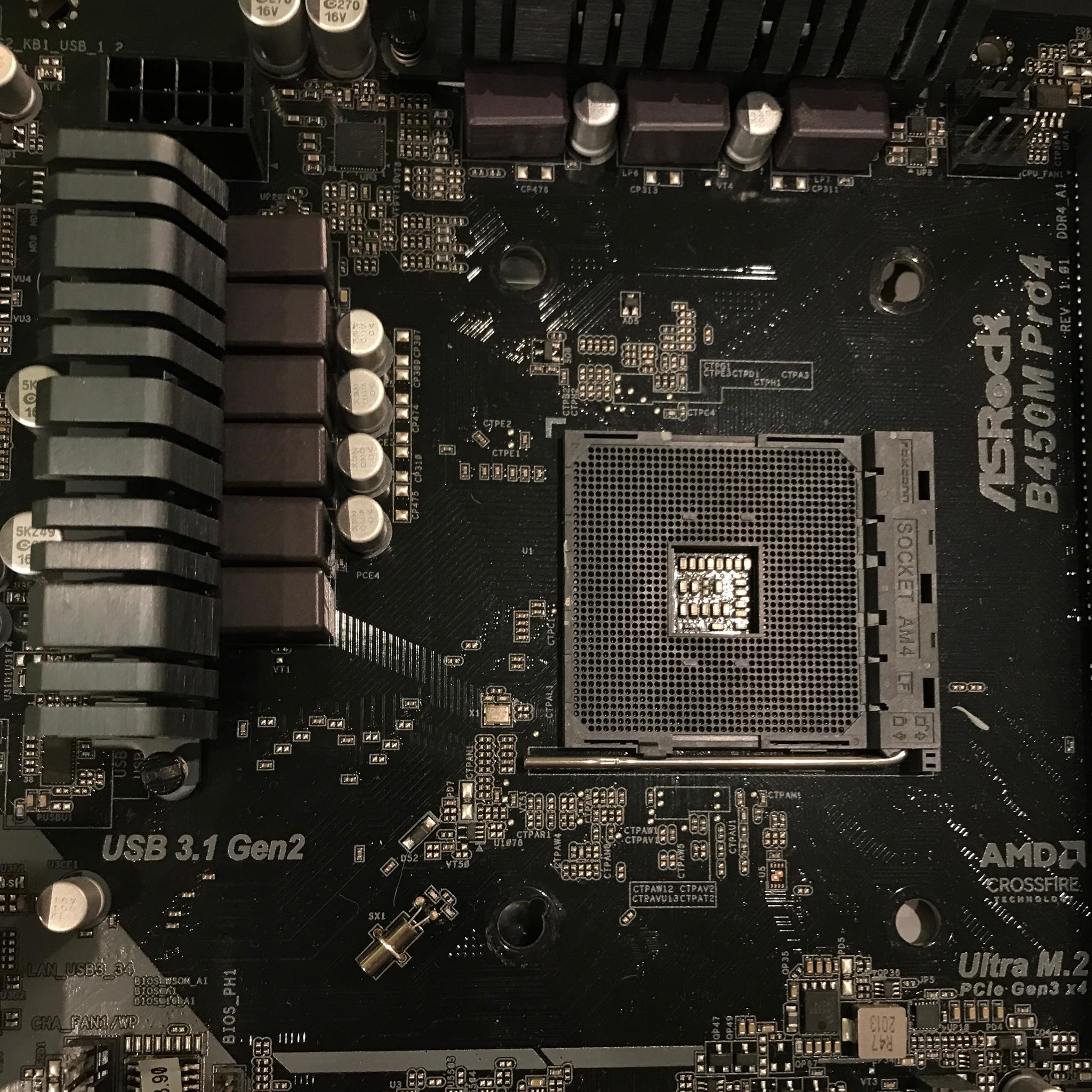 Used ASRock B450M Pro4 Motherboard M-ATX AMD B450 AM4 DDR4