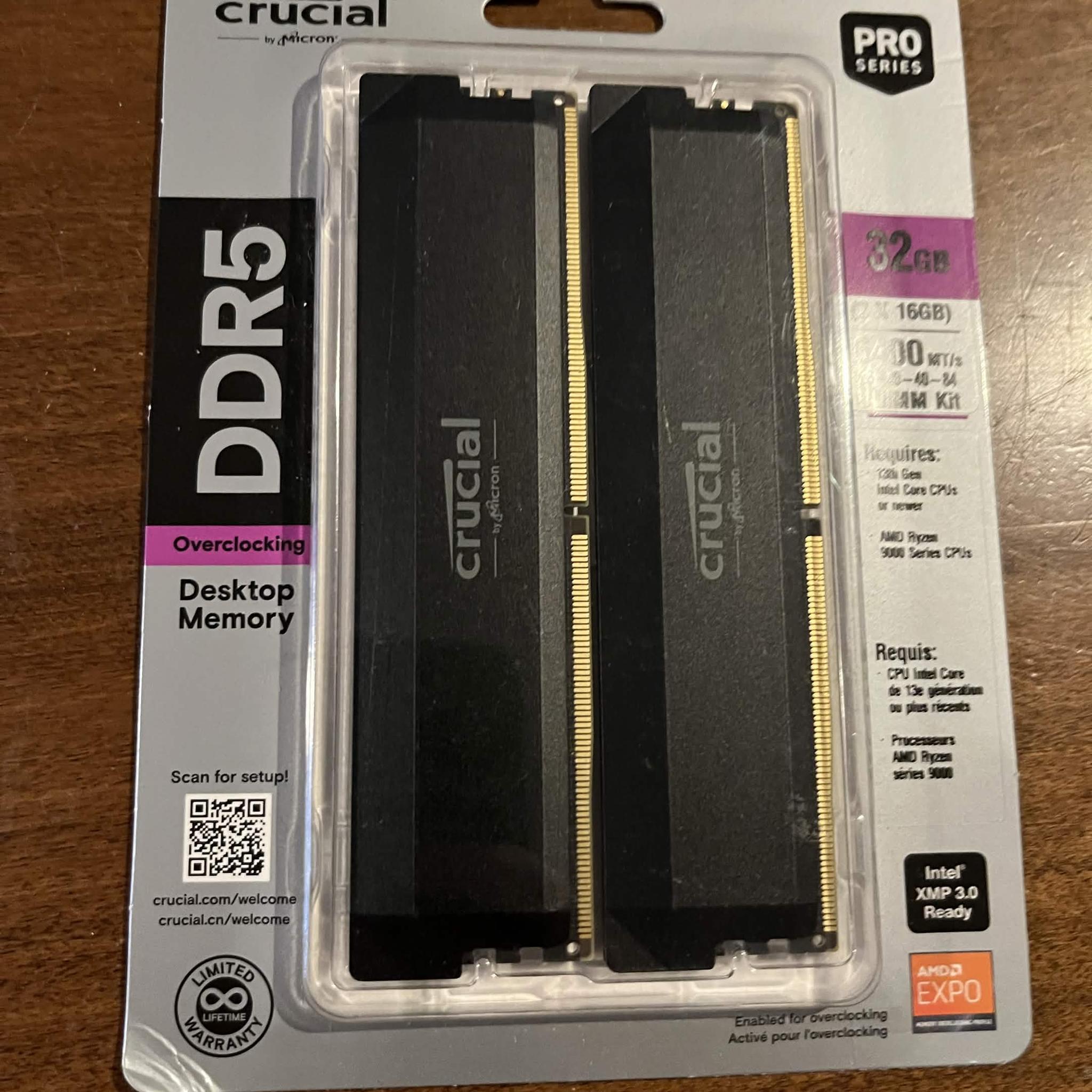 Crucial DDR5 32g (2x16) RAM