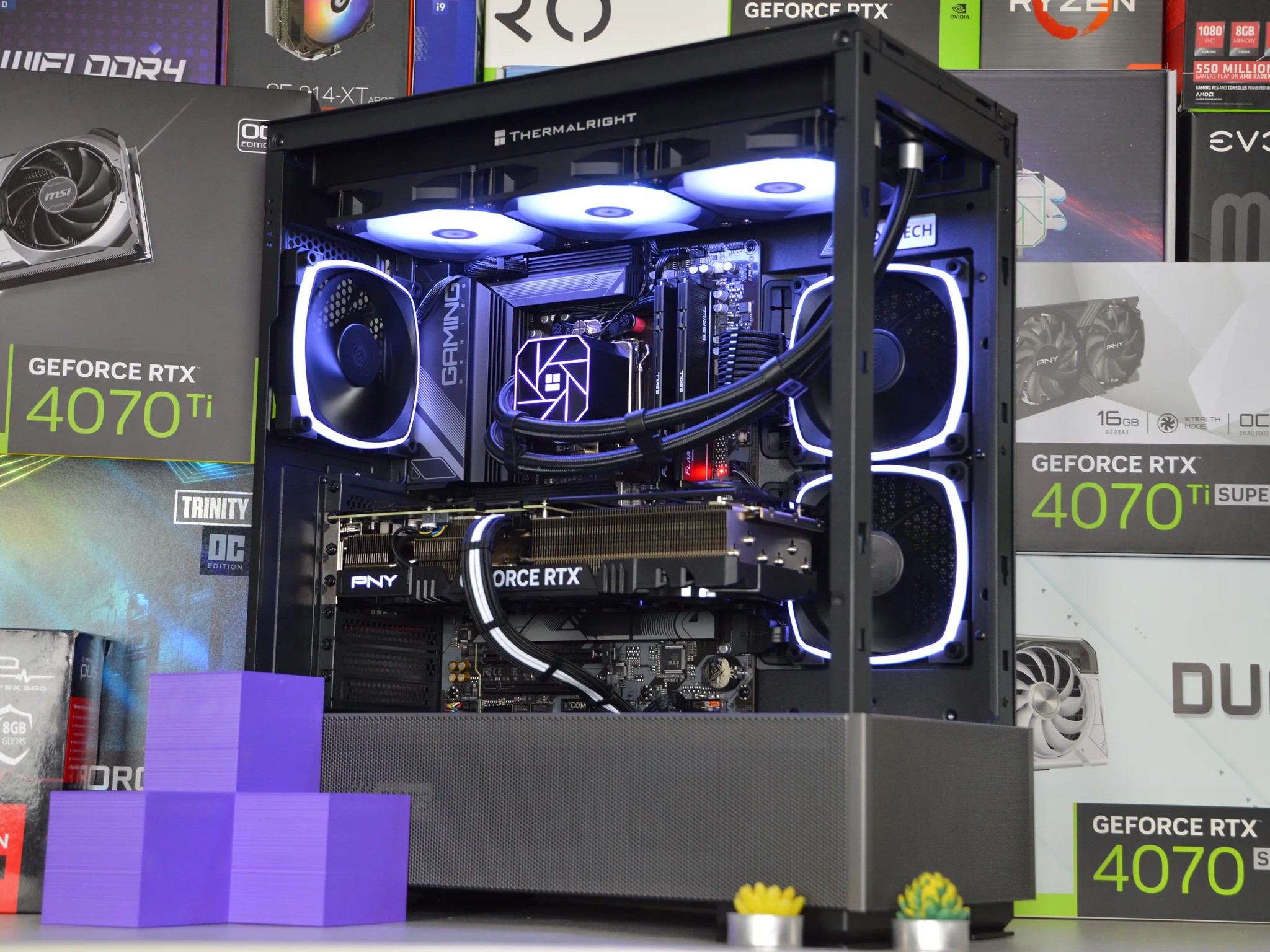 ⚡🌌| RTX 4070 Ti SUPER 16GB| Ryzen 7 7700X | 32GB DDR5 RAM | 1TB + 4TB GEN 4 SSD | Electric Vortex |
