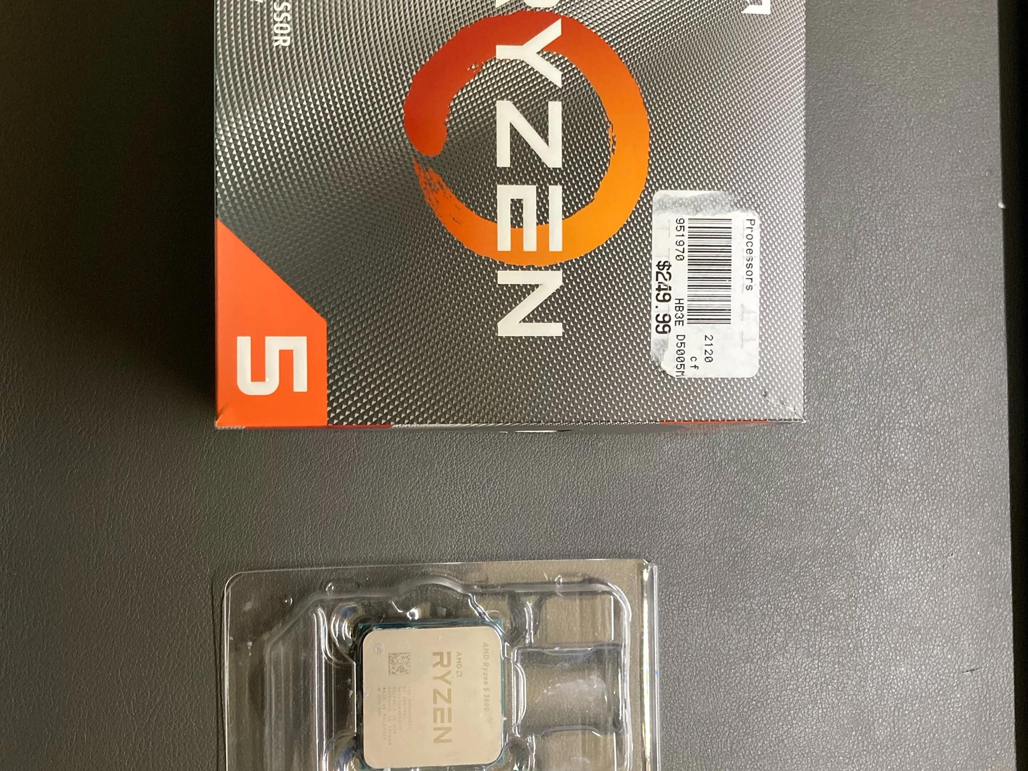 Ryzen 5 3600 3.6GHZ 6-Core Processor - Used, Good Condition, Includes Stealth Wraith Cooler