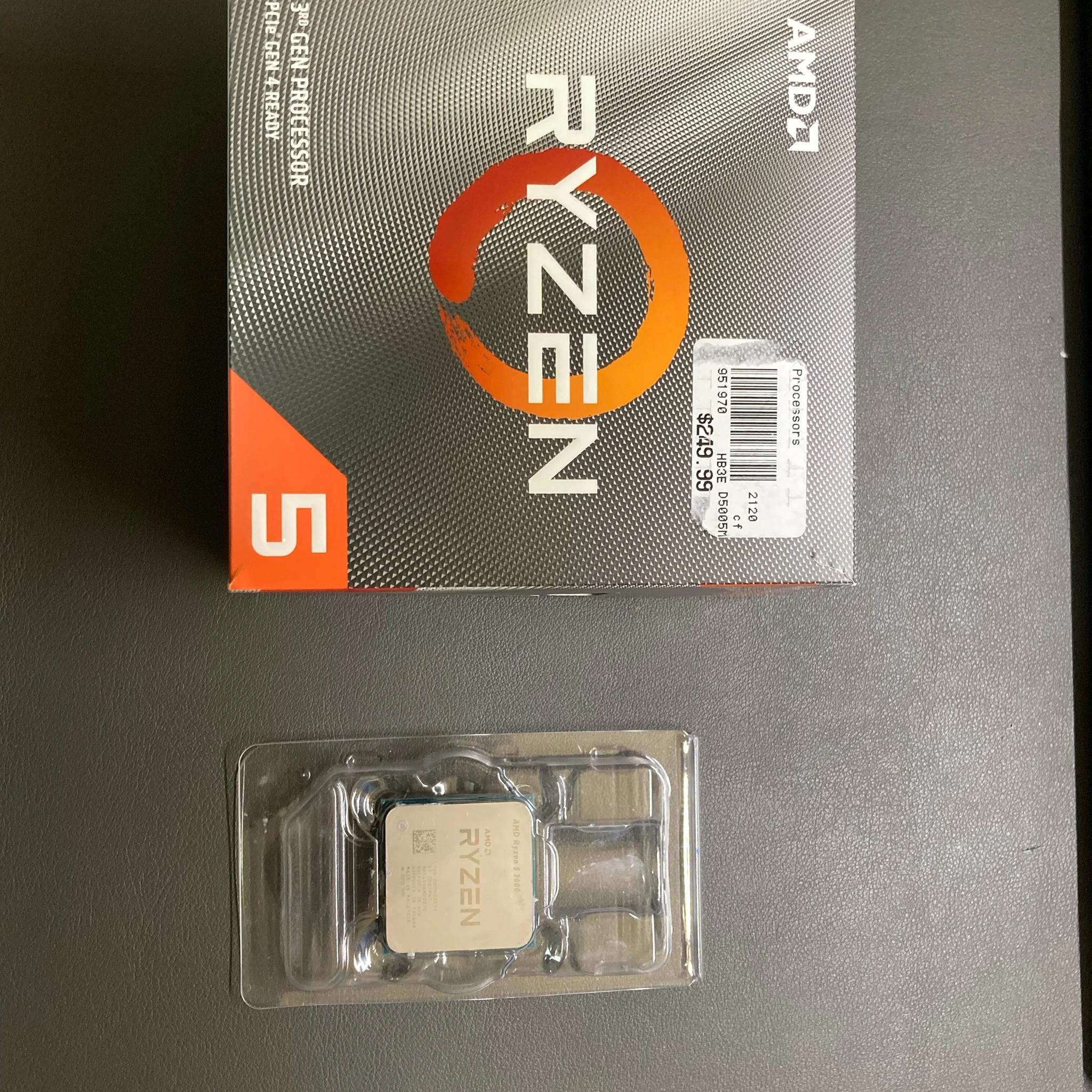 Ryzen 5 3600 3.6GHZ 6-Core Processor - Used, Good Condition, Includes Stealth Wraith Cooler