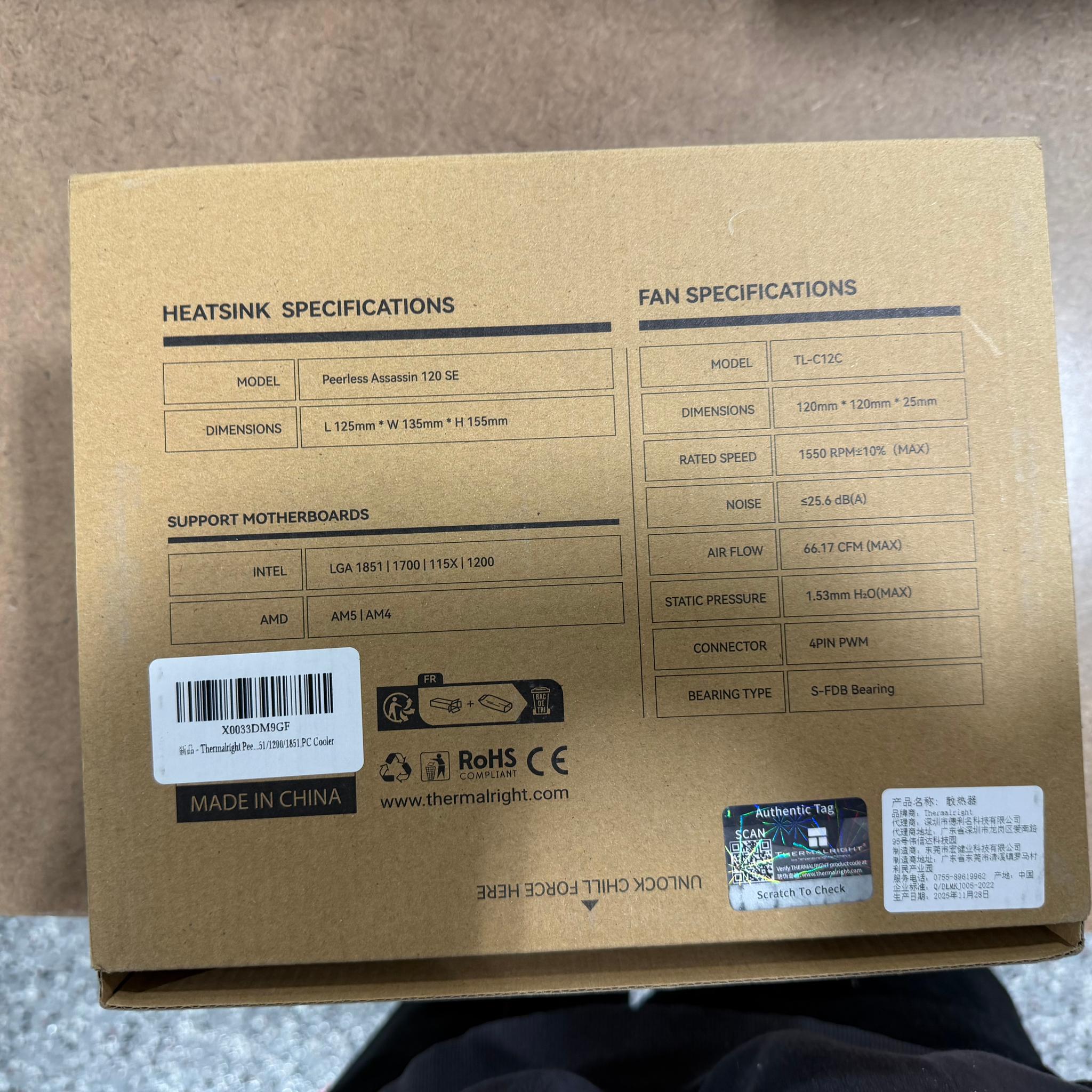 Thermalright Peerless Asssassin 120 SE Black