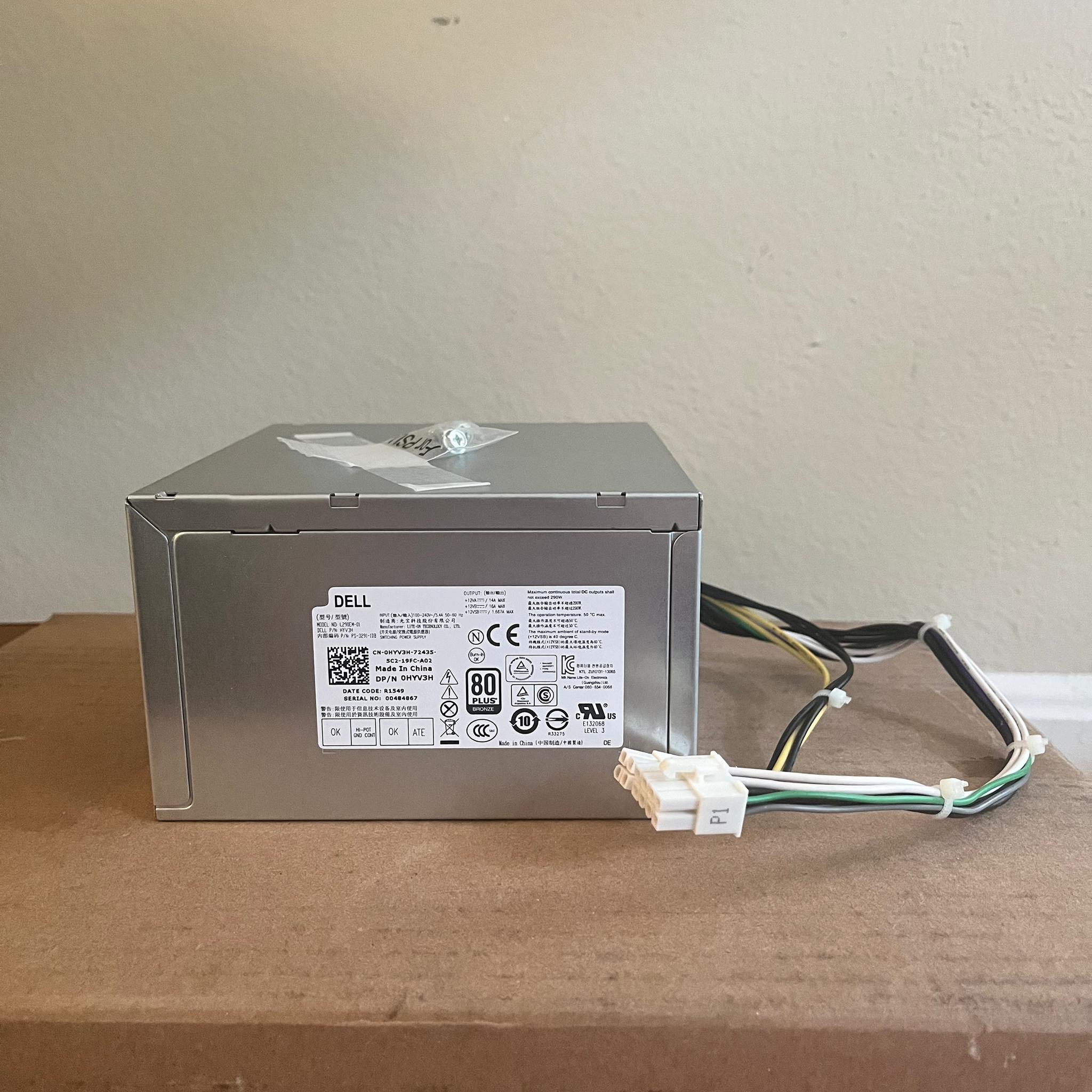 Dell OEM 290W Power Supply (DP/N 0HYV3H)