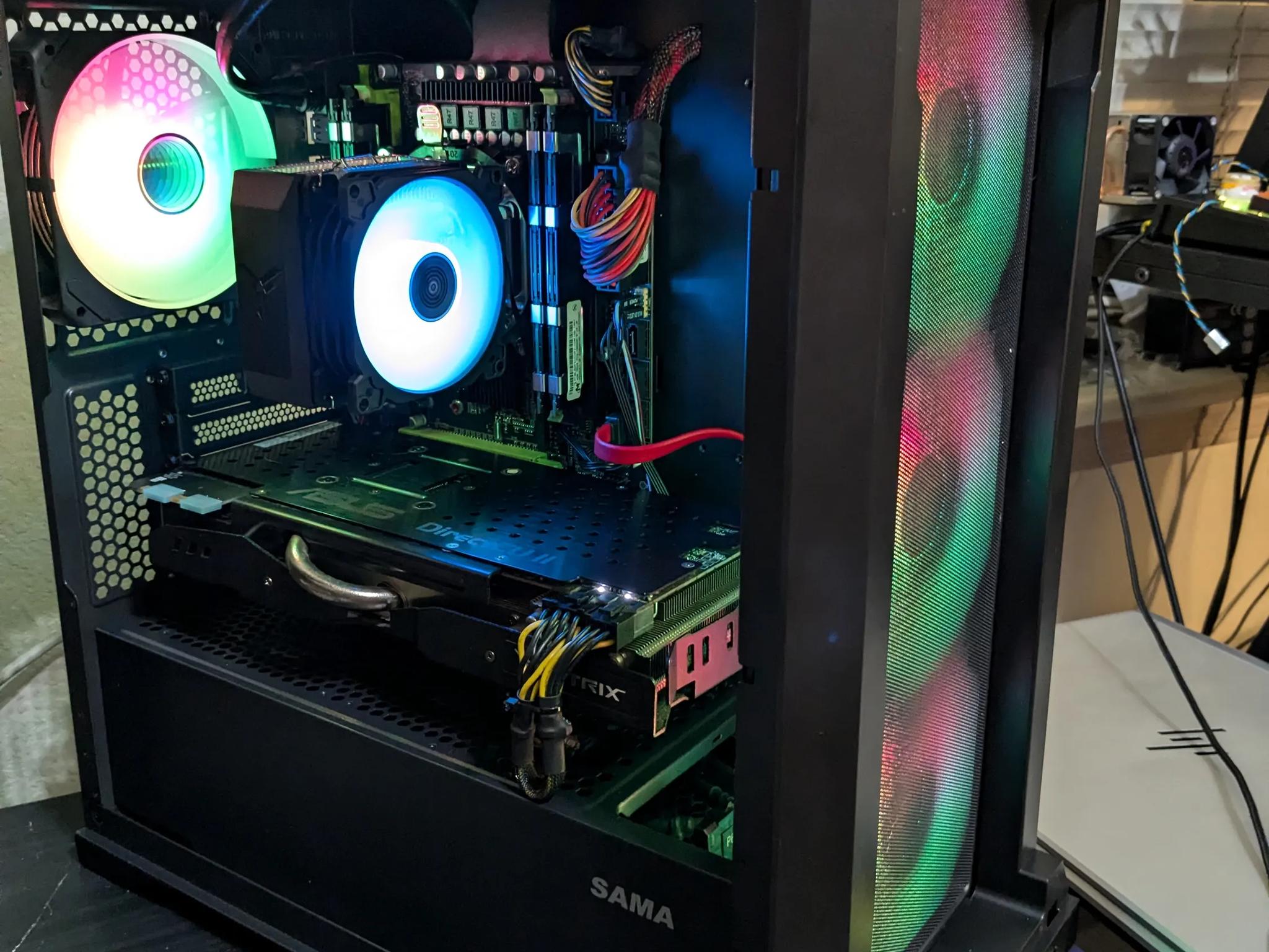 FREE SHIP ~ Intel 8 Core Xeon, 16GB RAM, GTX 980 4GB, 512GB SSD, Win10, Wifi, RGB Infinity Fans
