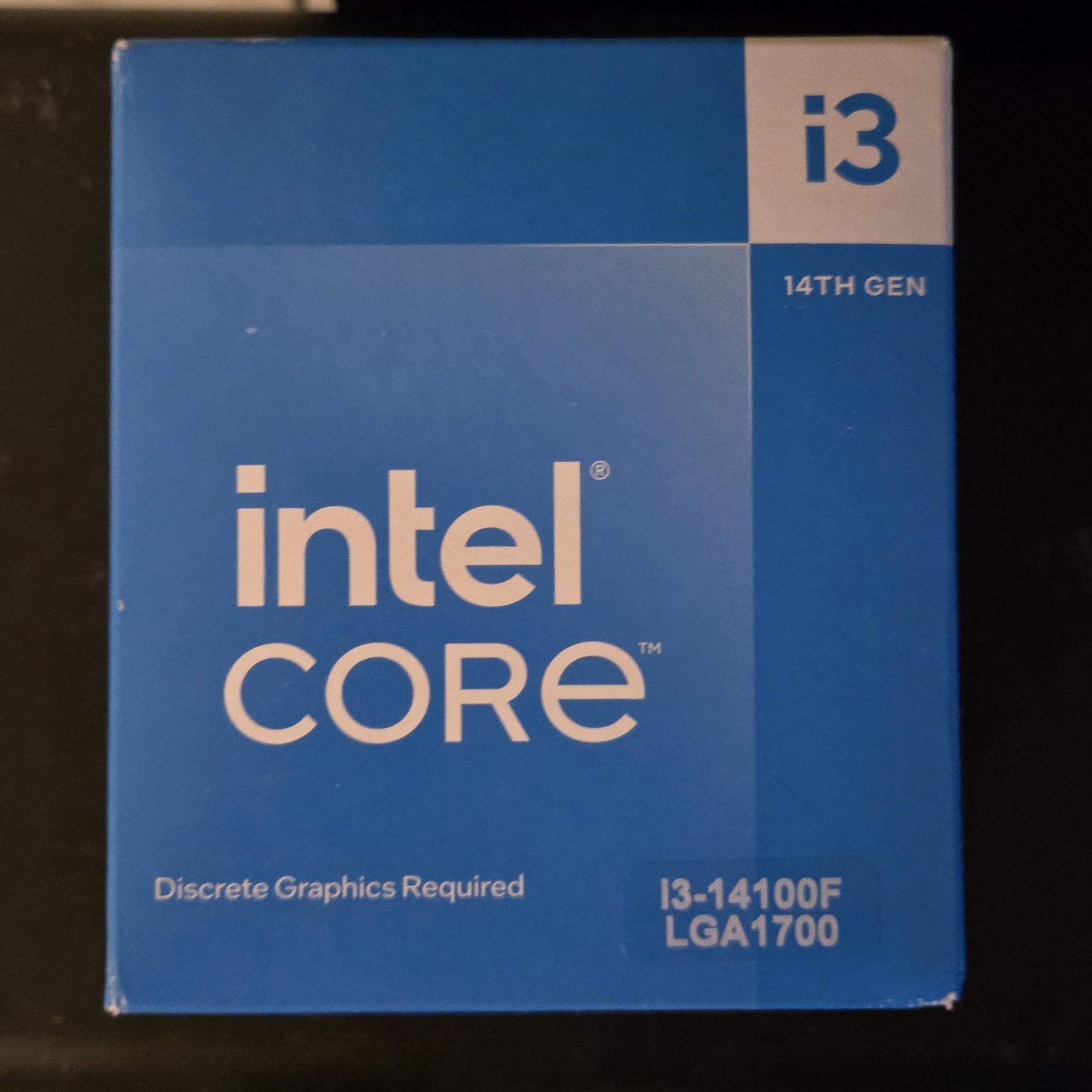Intel 14100F CPU w Fan/Heatsink Box