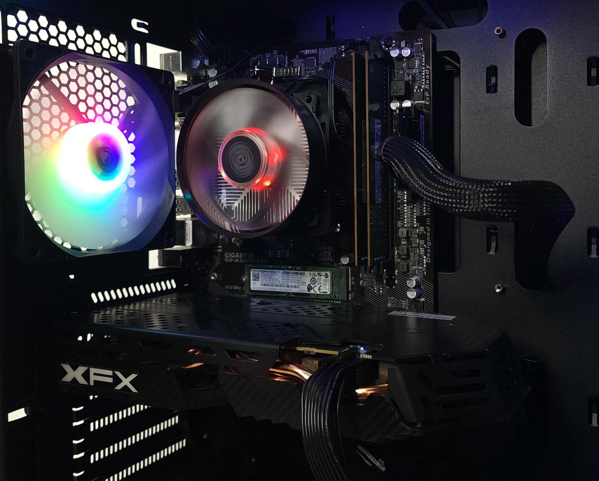 Gaming PC Ryzen 3 2300X 16GB RAM 256GB SSD RX 580 8GB Windows 11 Computer