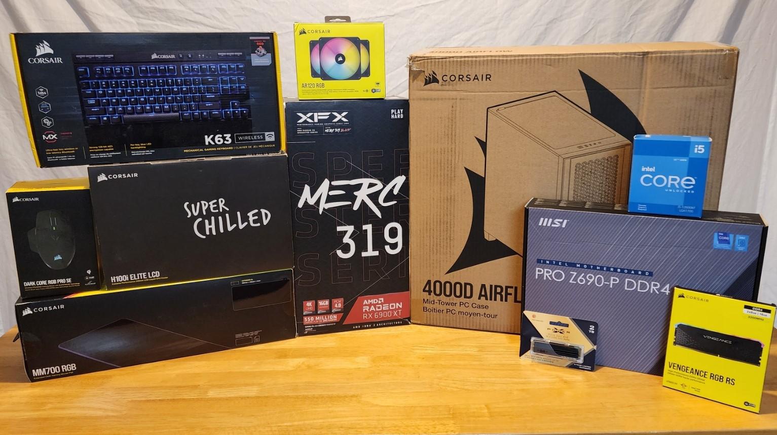 Complete Corsair Liquid Cooled 1440P/4K Gaming Setup - READ DESCRIPTION!!!