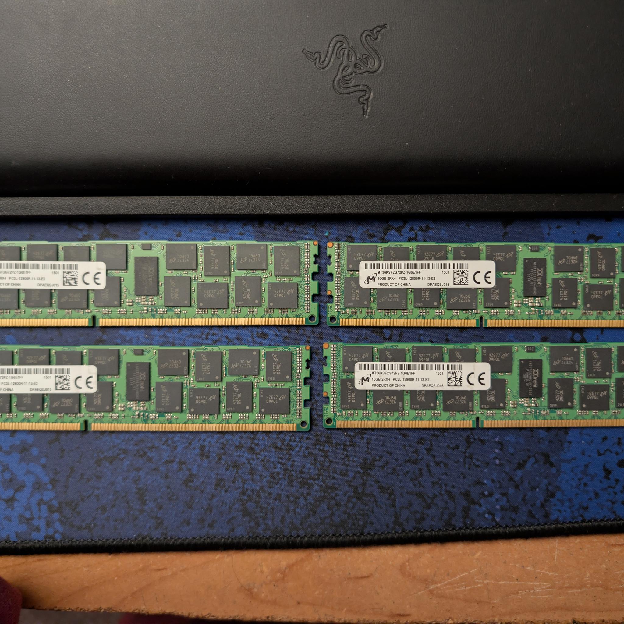 Micron ECC DDR3 RDIMM - 4x16GB - 1600MHz