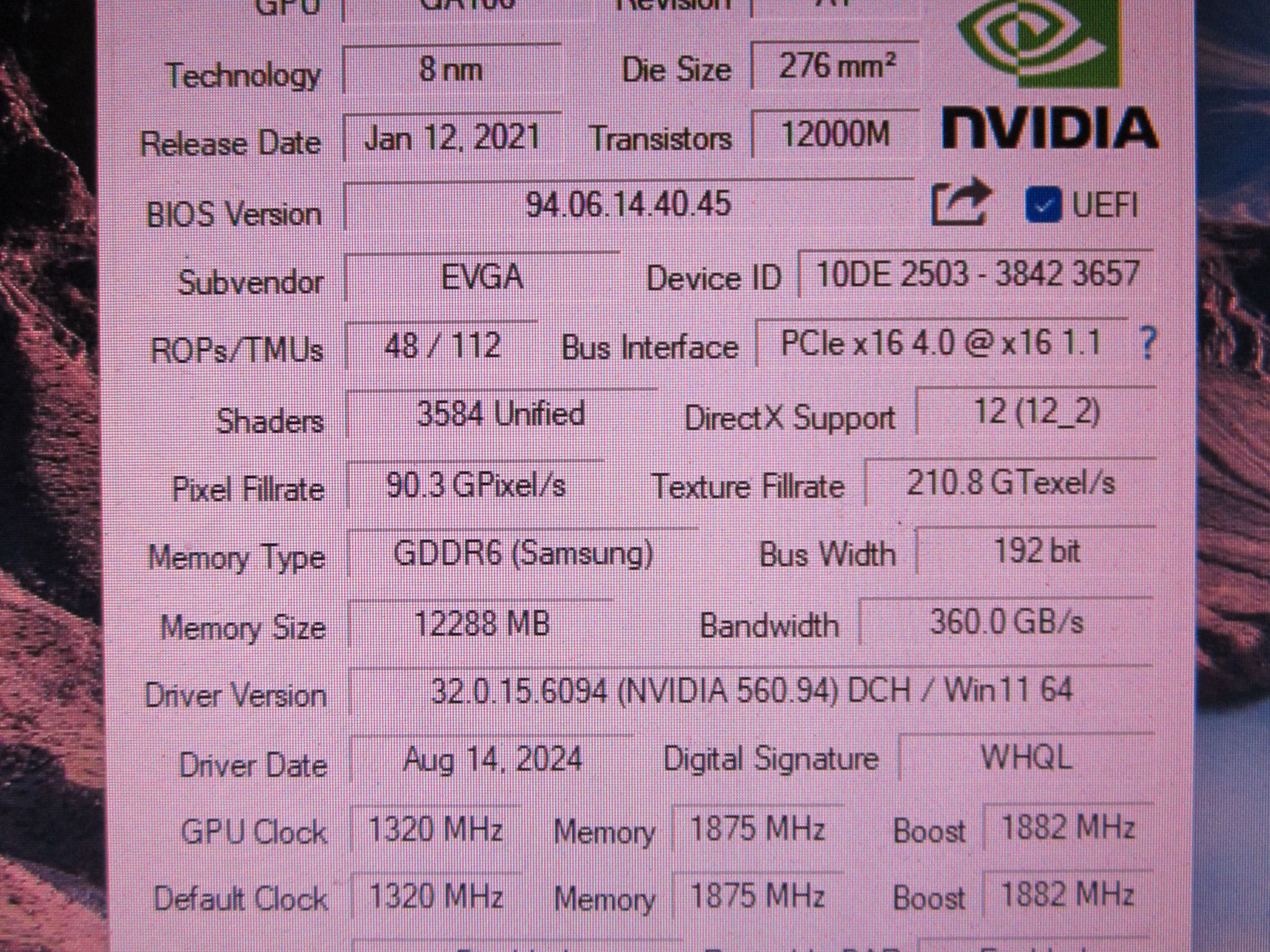 EVGA GeForce RTX 3060 XC GAMING, 12GB GDDR6, Metal Backplate, 12G-P5-3657-RX